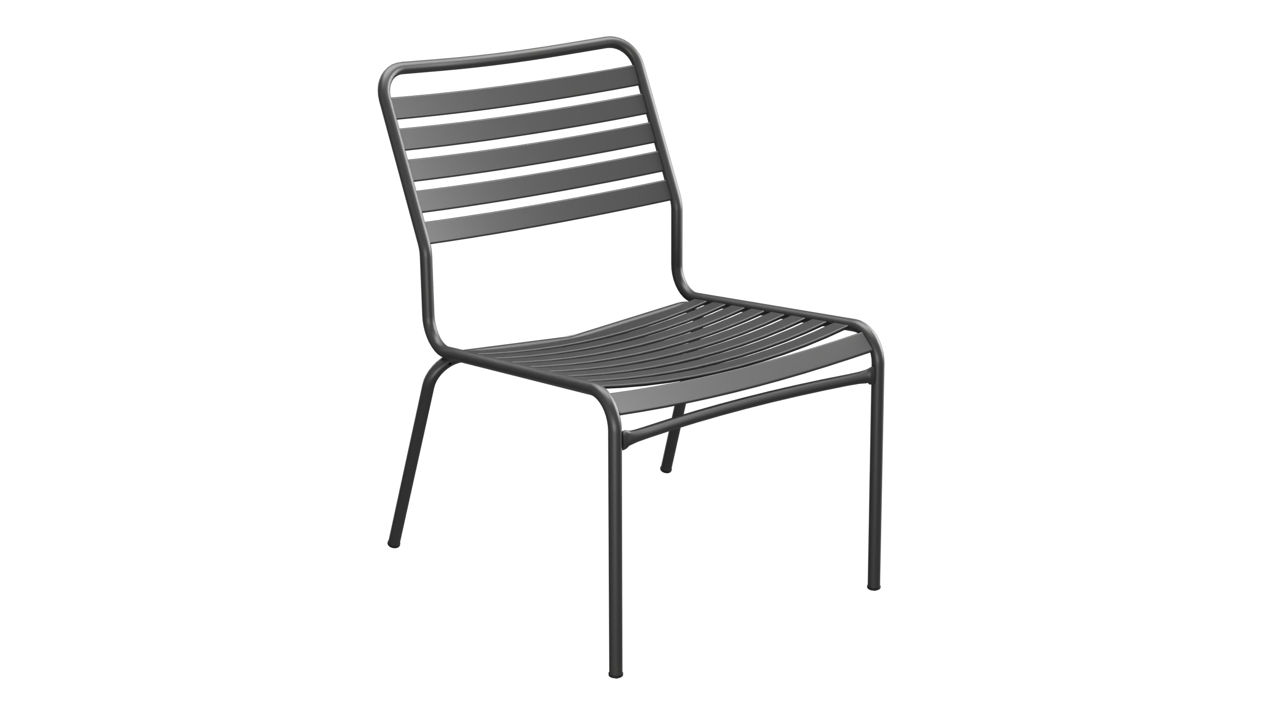 Rigi Lättli-Salonsessel  ohne Armlehne in Anthrazit präsentiert im Onlineshop von KAQTU Design AG. Outdoor-Sessel ist von Schaffner