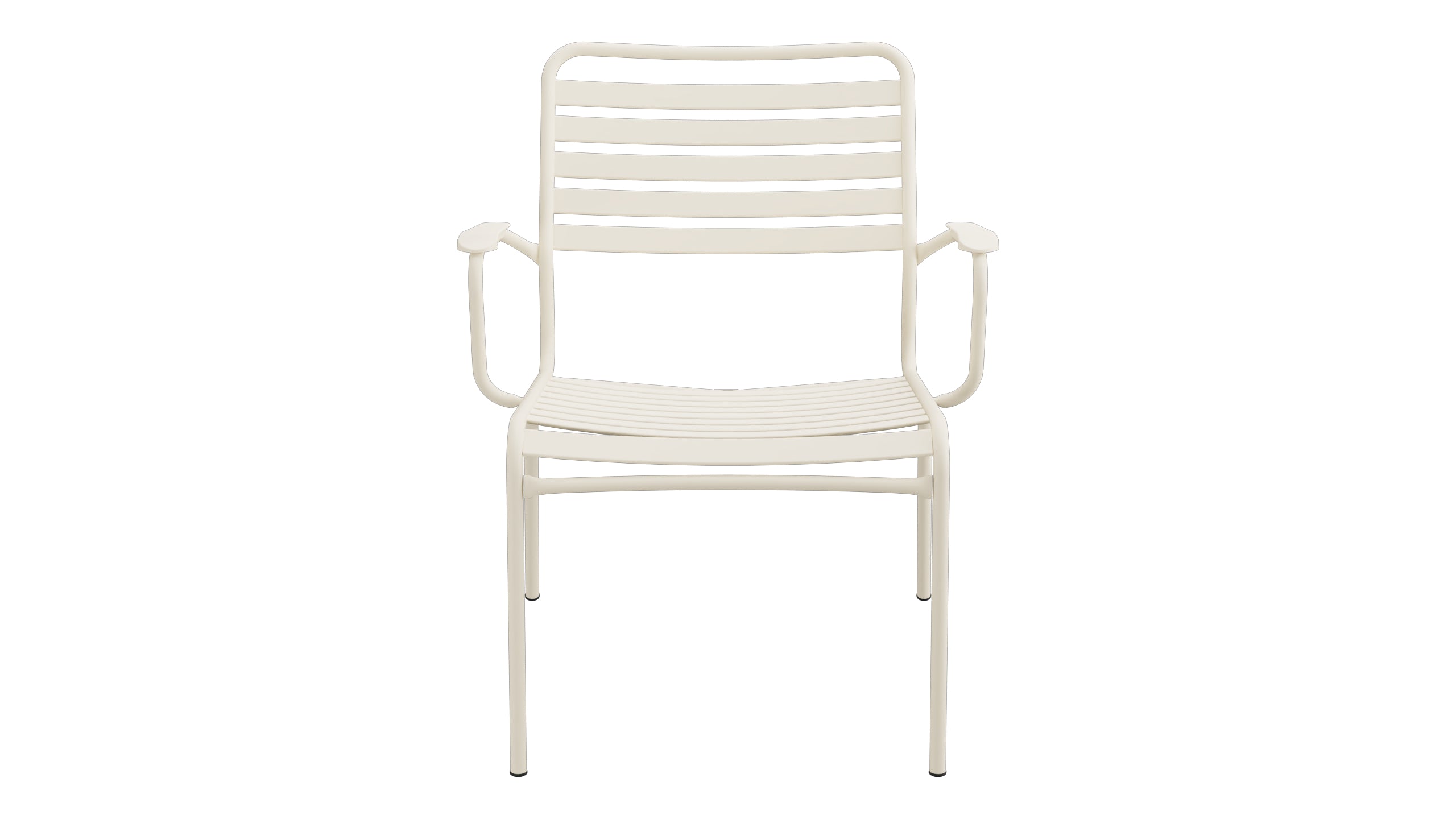 Rigi Lättli-Salonsessel mit Armlehne in Pastellsand präsentiert im Onlineshop von KAQTU Design AG. Gartenstuhl mit Armlehnen ist von Schaffner
