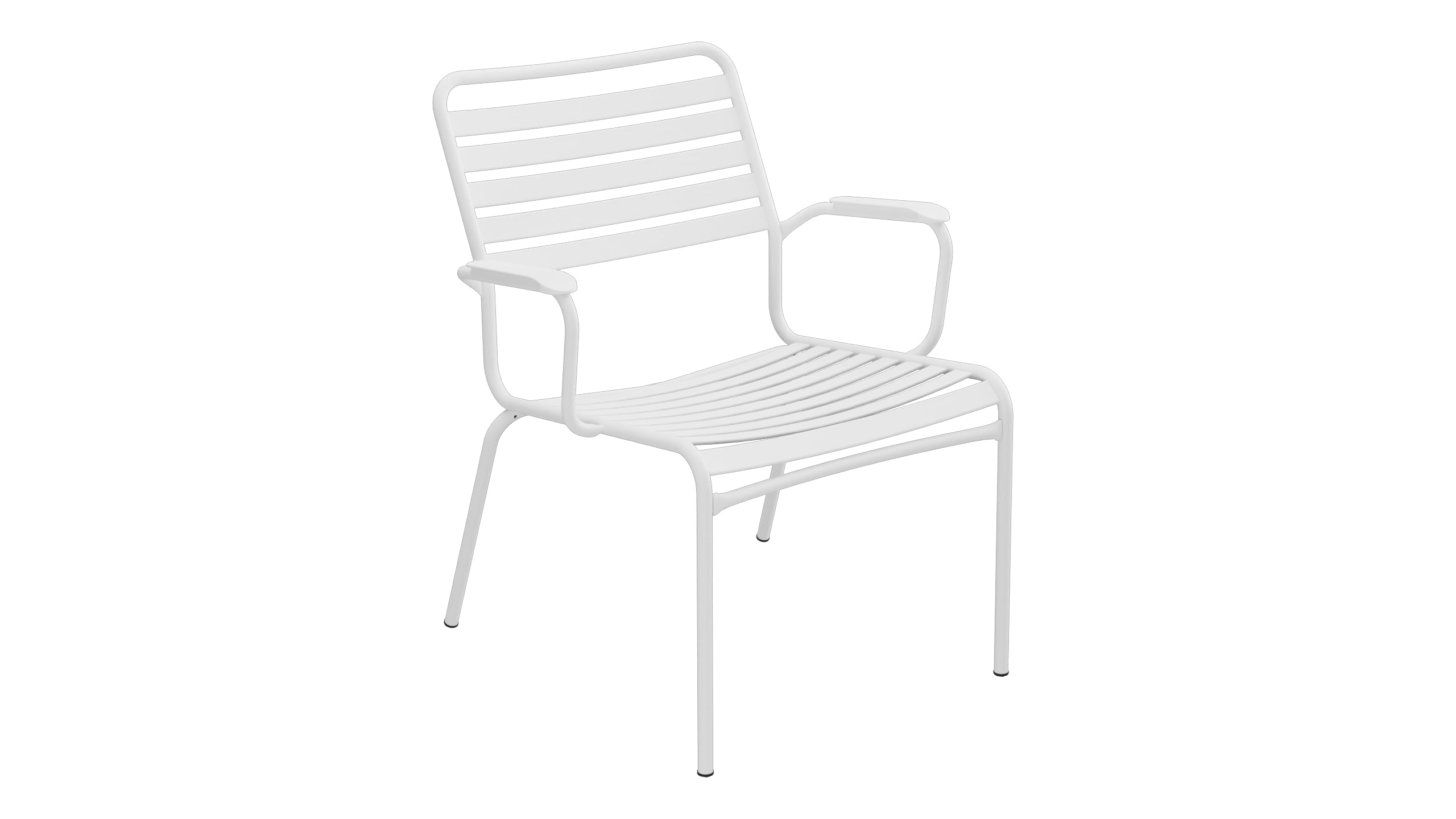Rigi Lättli-Salonsessel mit Armlehne in Weiss präsentiert im Onlineshop von KAQTU Design AG. Gartenstuhl mit Armlehnen ist von Schaffner