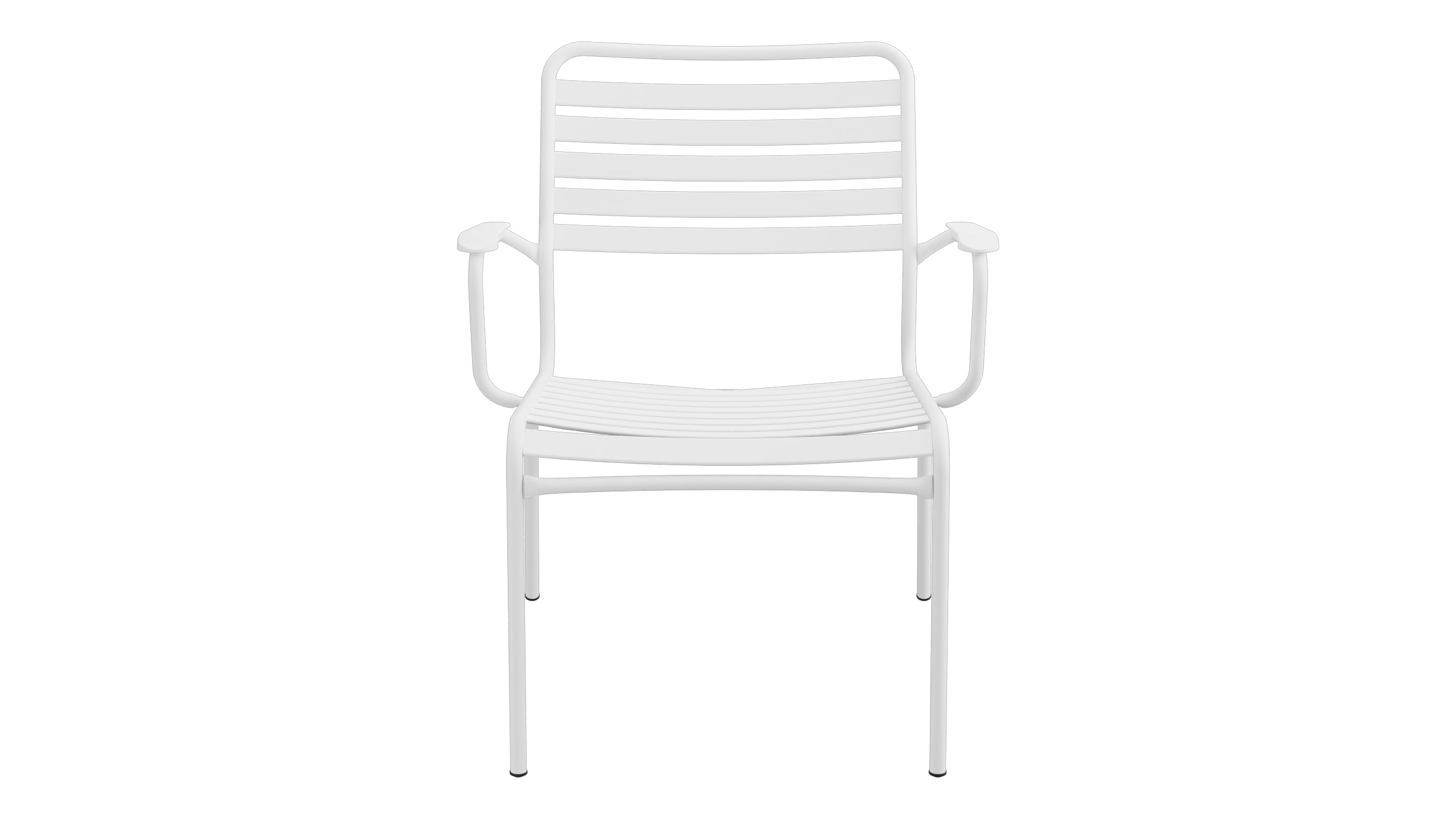 Rigi Lättli-Salonsessel mit Armlehne in Weiss präsentiert im Onlineshop von KAQTU Design AG. Gartenstuhl mit Armlehnen ist von Schaffner