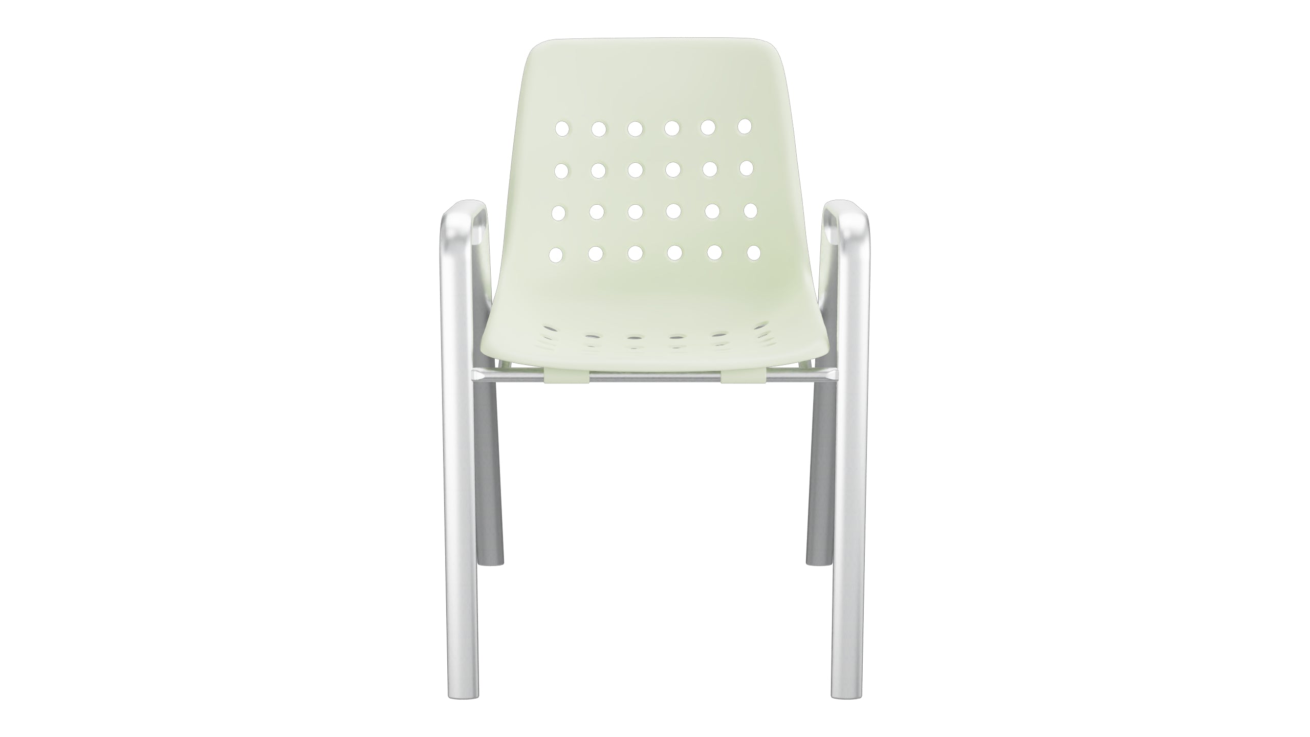 Bermuda Schalen-Gartenstuhl mit Armlehne rundoval in Pastellgrün präsentiert im Onlineshop von KAQTU Design AG. Gartenstuhl mit Armlehnen ist von Schaffner