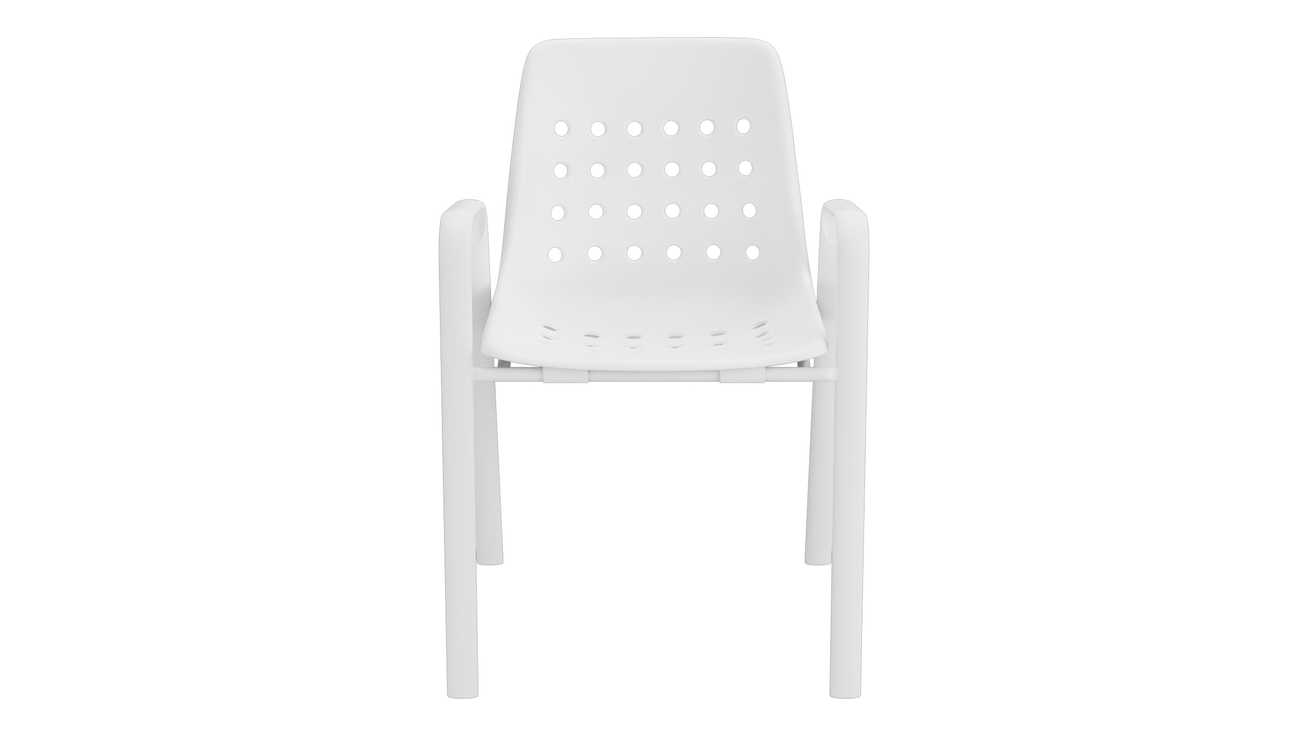 Bermuda Schalen-Gartenstuhl mit Armlehne rundoval in Weiss präsentiert im Onlineshop von KAQTU Design AG. Gartenstuhl mit Armlehnen ist von Schaffner