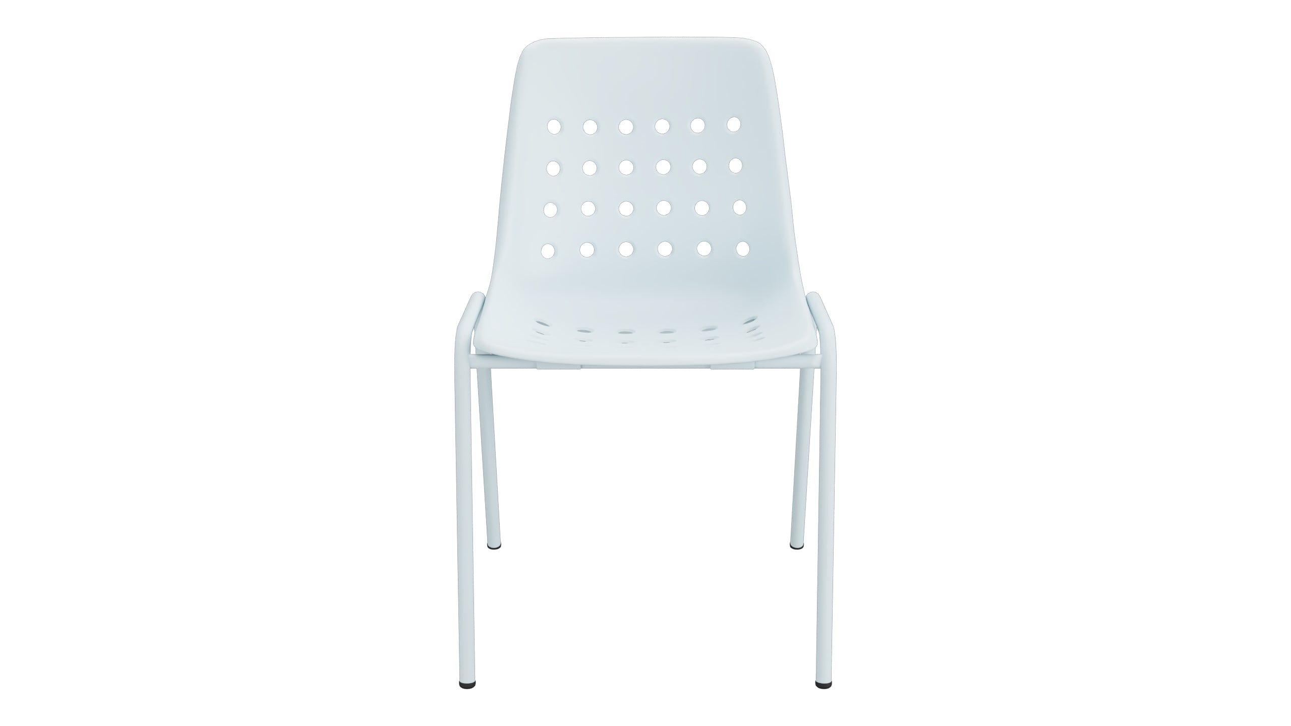 Bermuda Schalen-Gartenstuhl ohne Armlehne in Pastellblau präsentiert im Onlineshop von KAQTU Design AG. Gartenstuhl ist von Schaffner