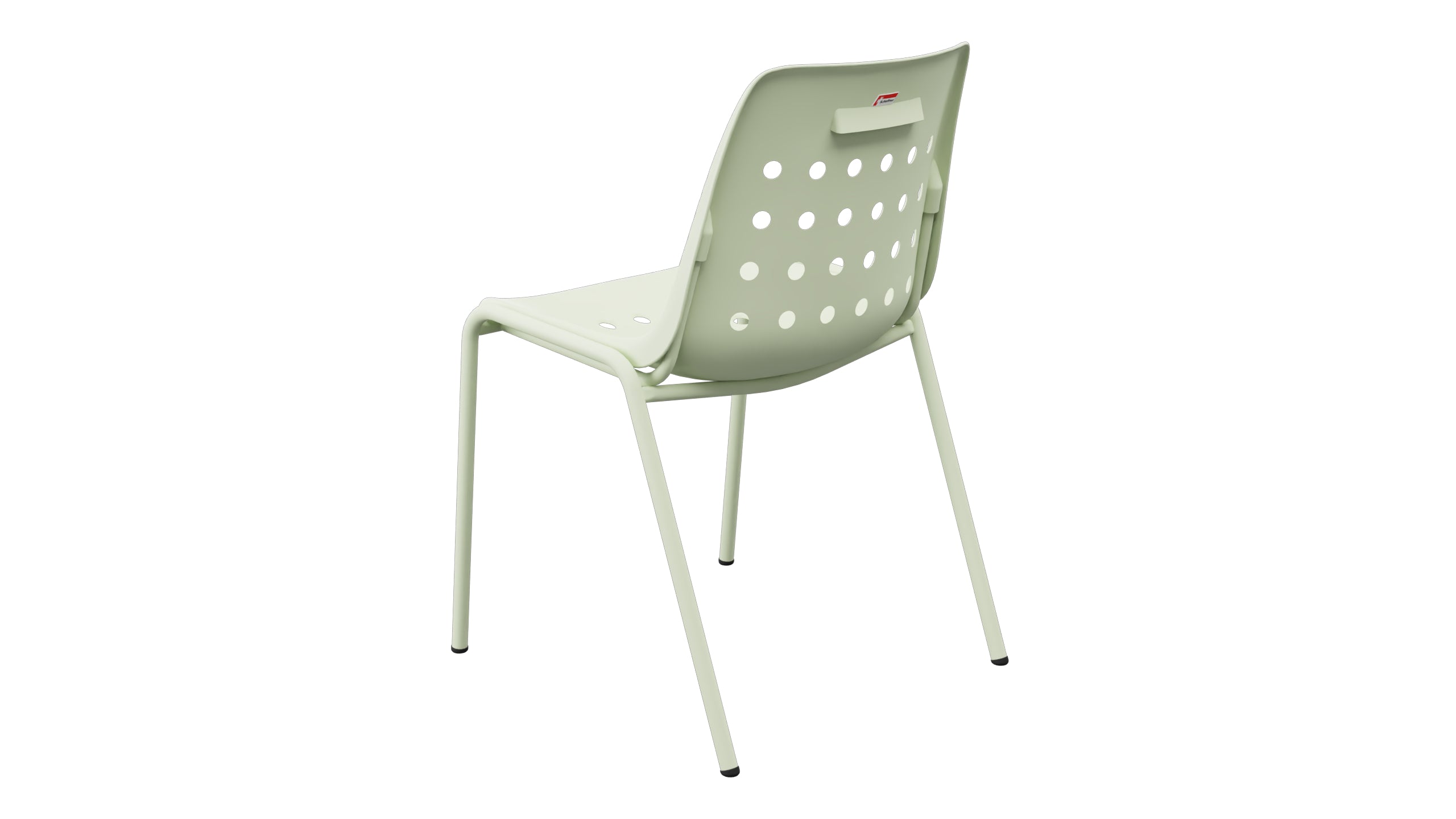 Bermuda Schalen-Gartenstuhl ohne Armlehne in Pastellgrün präsentiert im Onlineshop von KAQTU Design AG. Gartenstuhl ist von Schaffner