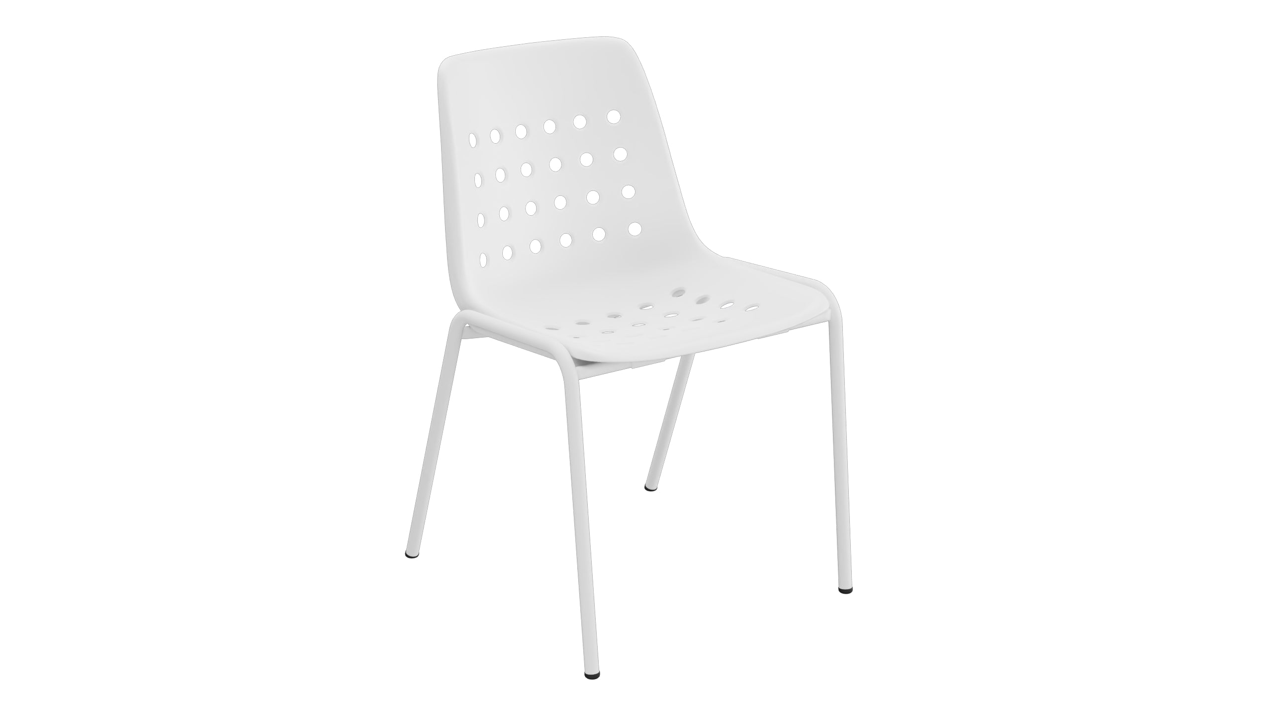 Bermuda Schalen-Gartenstuhl ohne Armlehne in Weiss präsentiert im Onlineshop von KAQTU Design AG. Gartenstuhl ist von Schaffner