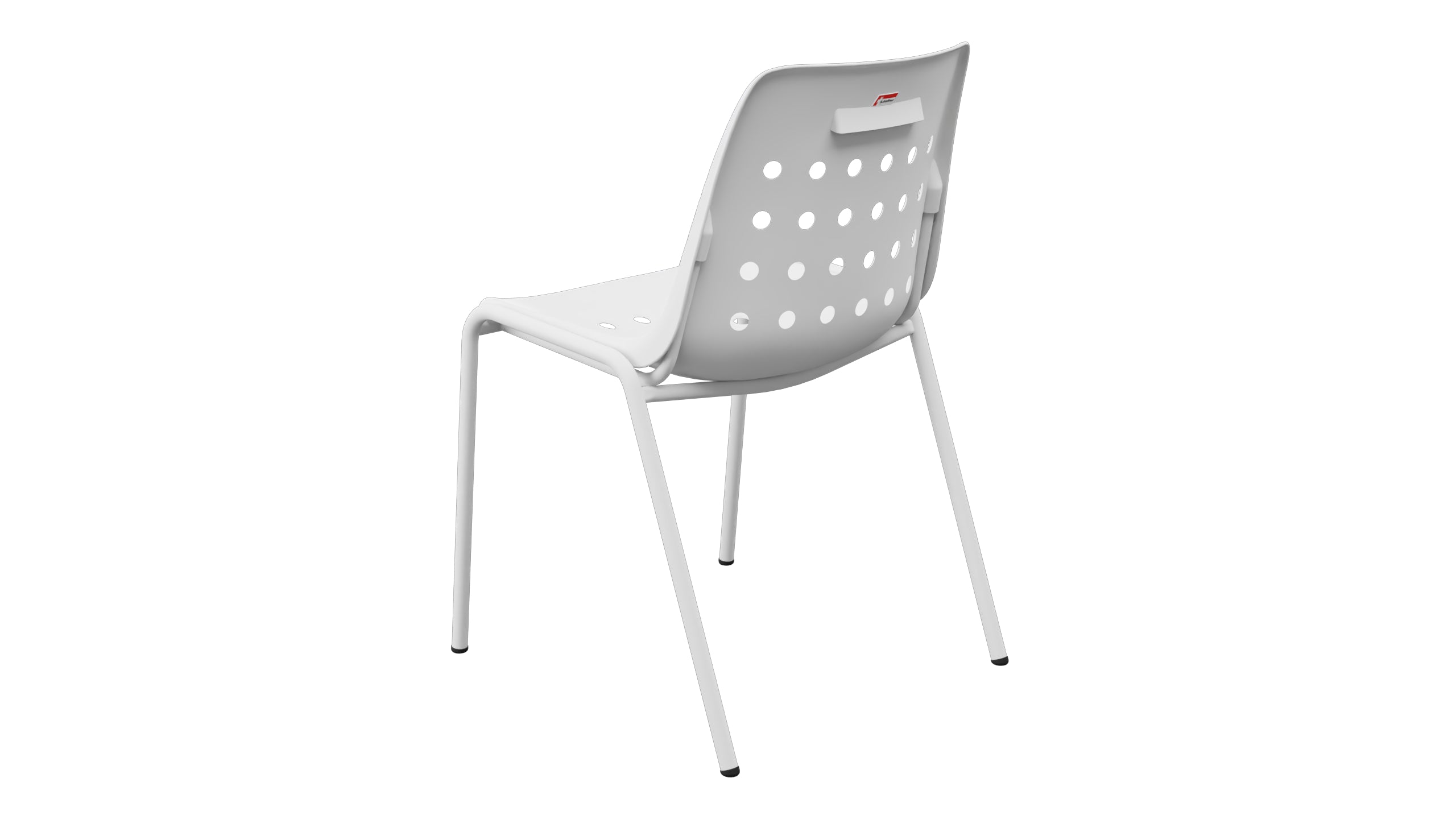 Bermuda Schalen-Gartenstuhl ohne Armlehne in Weiss präsentiert im Onlineshop von KAQTU Design AG. Gartenstuhl ist von Schaffner