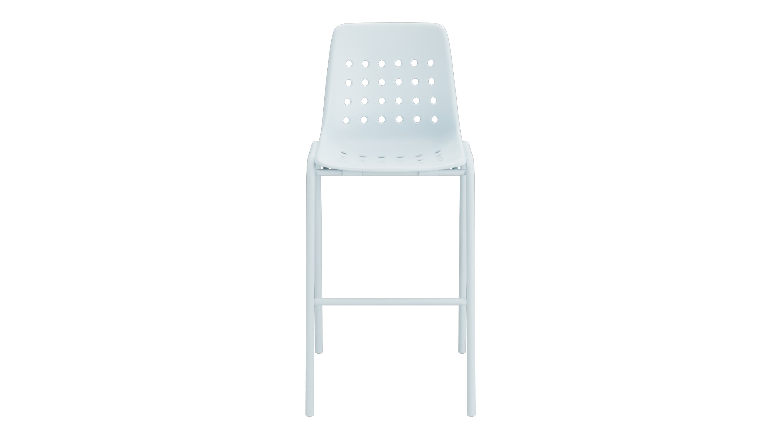 Bermuda Schalen-Barstuhl ohne Armlehne  in Pastellblau präsentiert im Onlineshop von KAQTU Design AG. Outdoor-Barstuhl ist von Schaffner