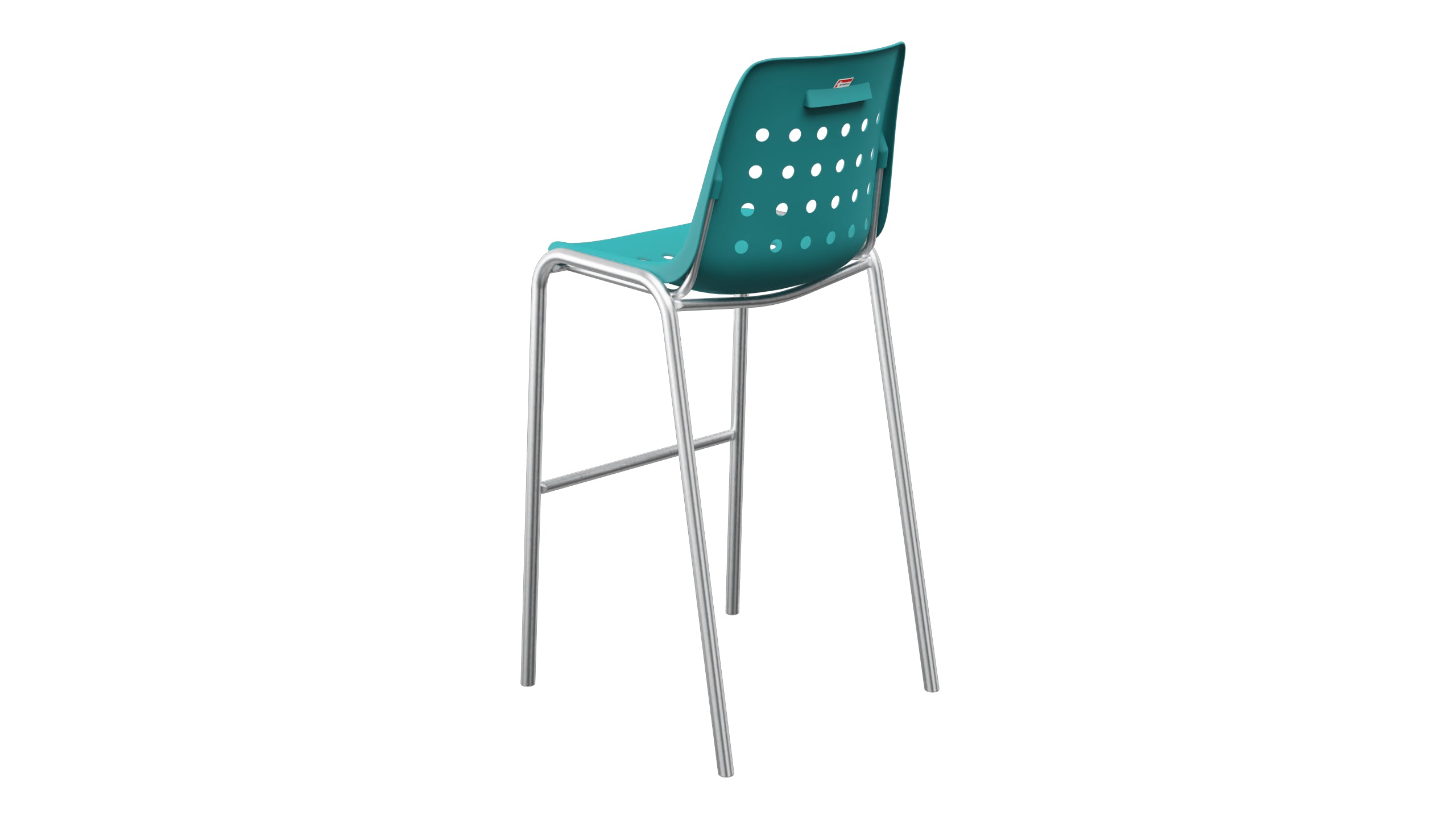 Bermuda Schalen-Barstuhl ohne Armlehne  in Kaliblau präsentiert im Onlineshop von KAQTU Design AG. Outdoor-Barstuhl ist von Schaffner