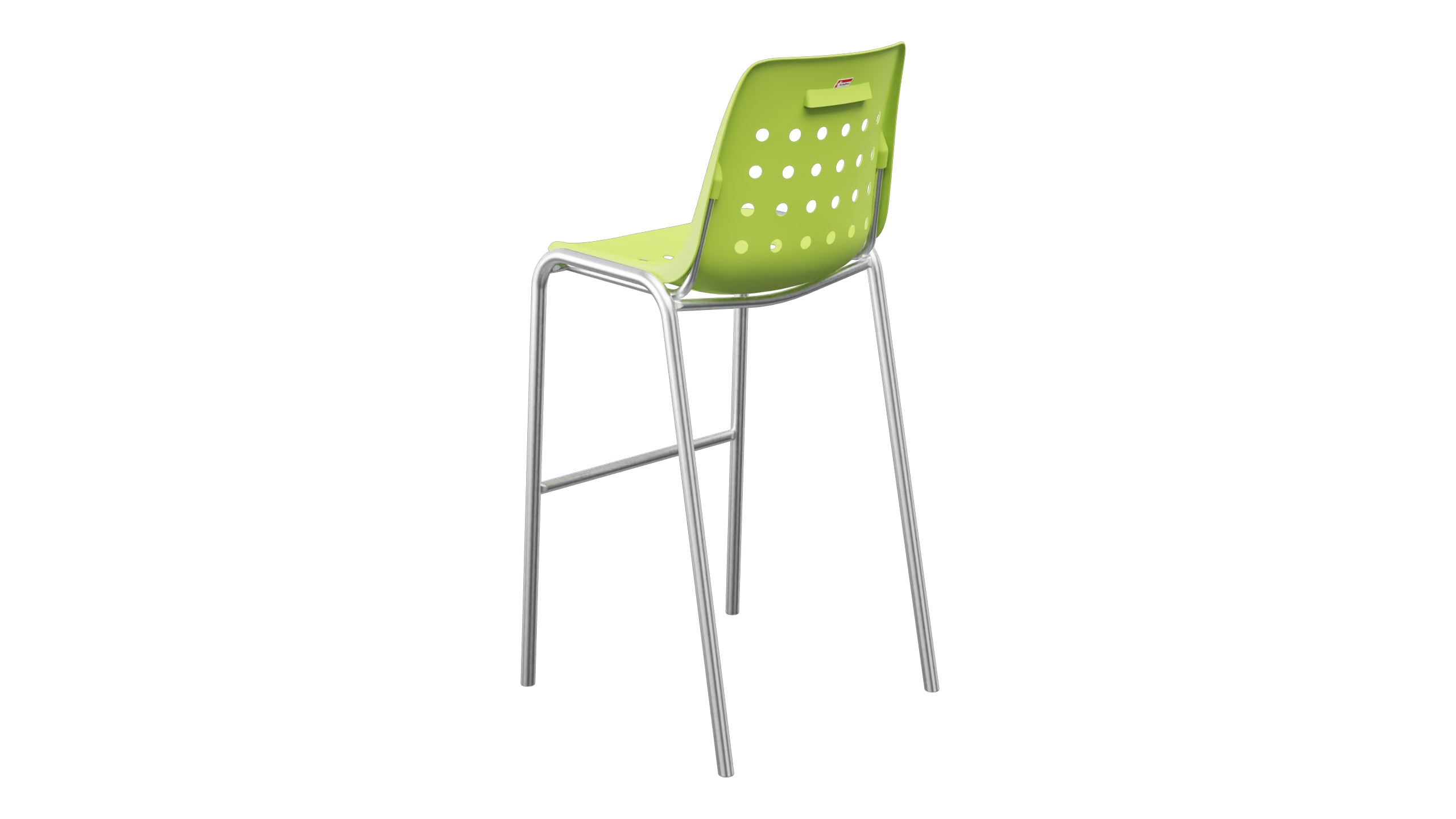 Bermuda Schalen-Barstuhl ohne Armlehne  in Hellgrün präsentiert im Onlineshop von KAQTU Design AG. Outdoor-Barstuhl ist von Schaffner