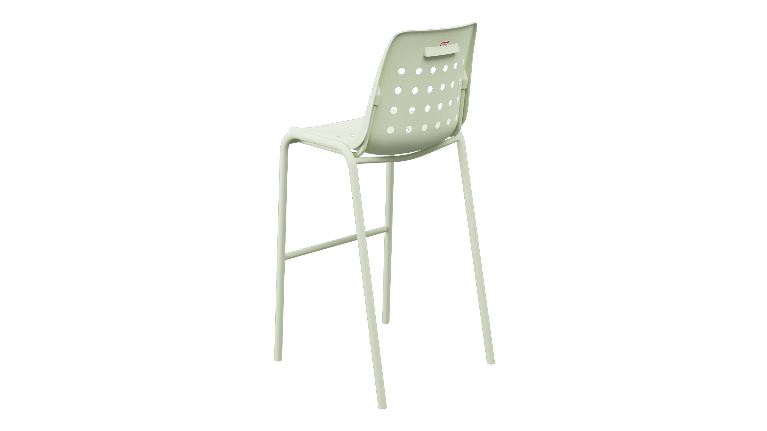 Bermuda Schalen-Barstuhl ohne Armlehne  in Pastellgrün präsentiert im Onlineshop von KAQTU Design AG. Outdoor-Barstuhl ist von Schaffner