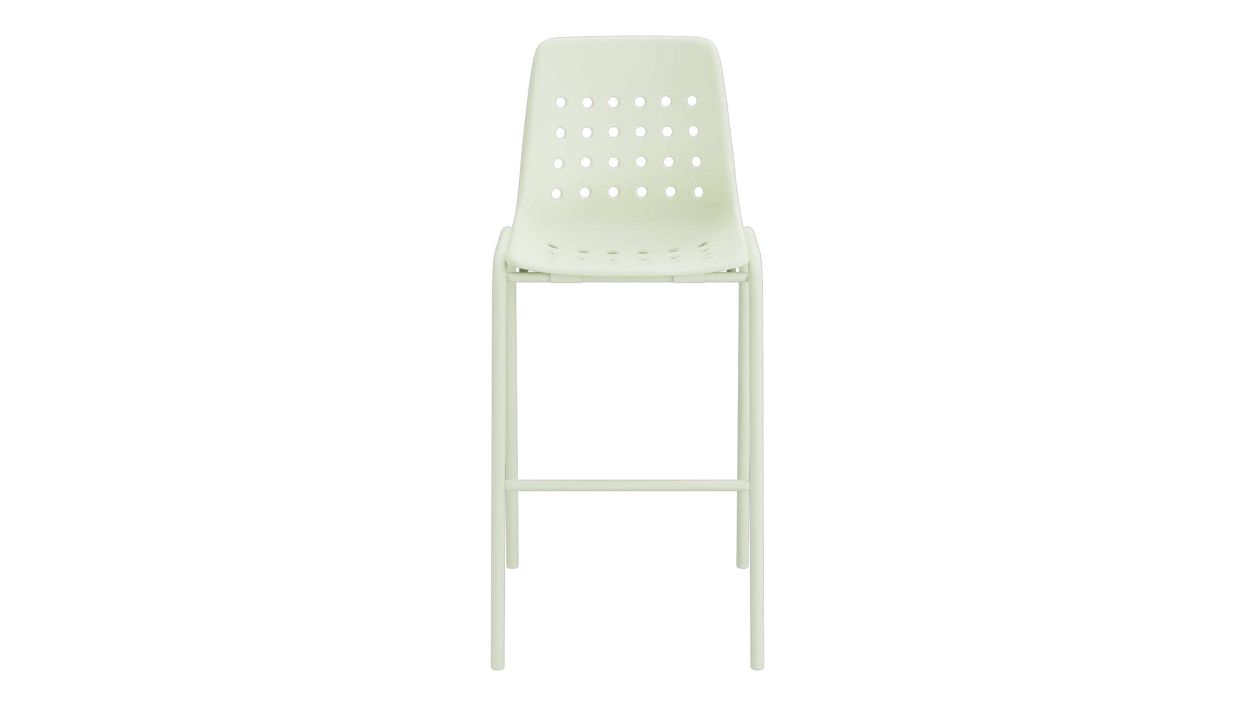Bermuda Schalen-Barstuhl ohne Armlehne  in Pastellgrün präsentiert im Onlineshop von KAQTU Design AG. Outdoor-Barstuhl ist von Schaffner
