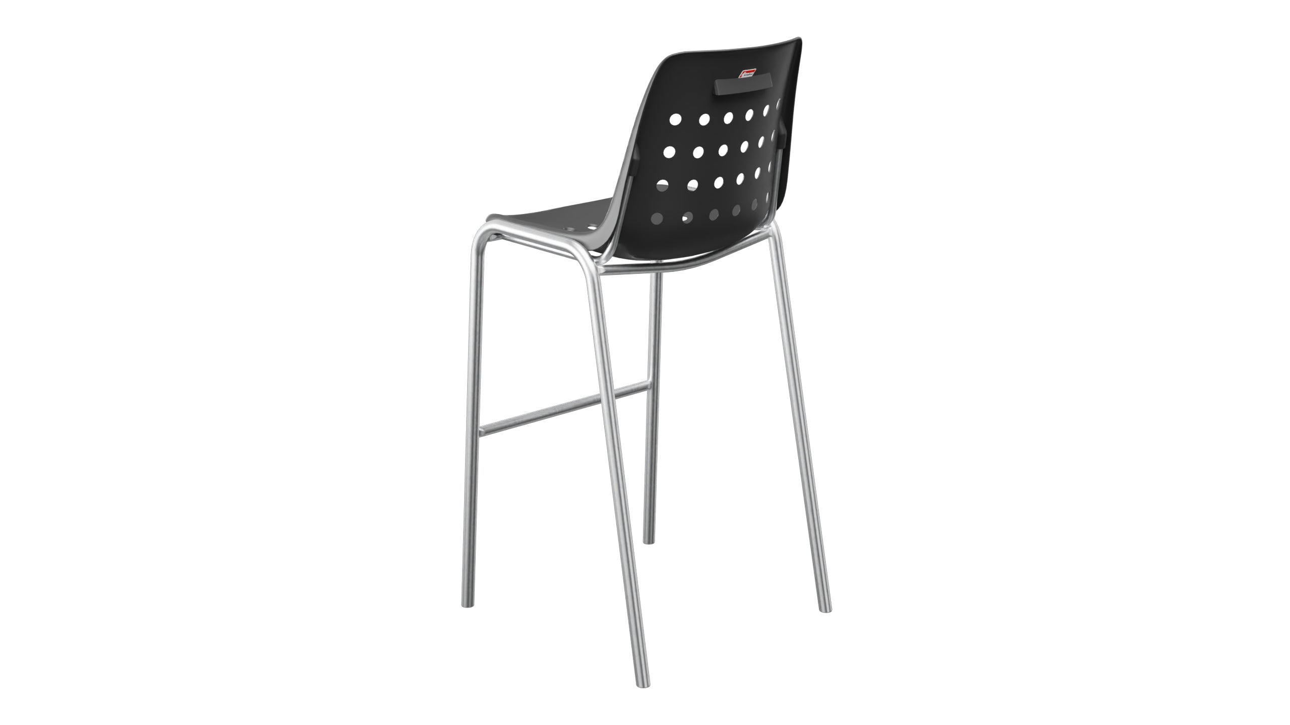 Bermuda Schalen-Barstuhl ohne Armlehne  in Anthrazit präsentiert im Onlineshop von KAQTU Design AG. Outdoor-Barstuhl ist von Schaffner