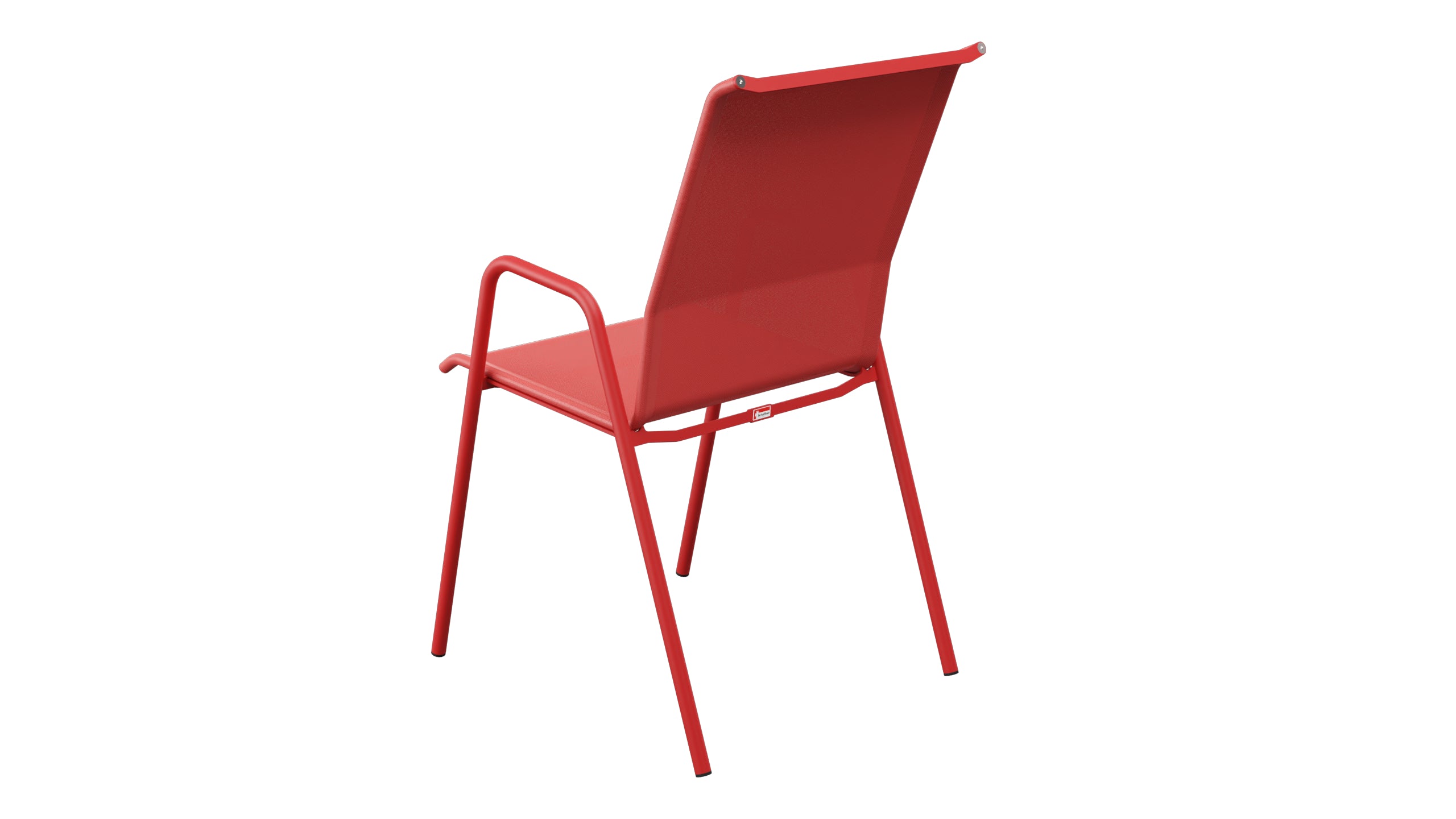 Locarno Textil-Gartenstuhl mit Armlehne in Rot präsentiert im Onlineshop von KAQTU Design AG. Gartenstuhl mit Armlehnen ist von Schaffner