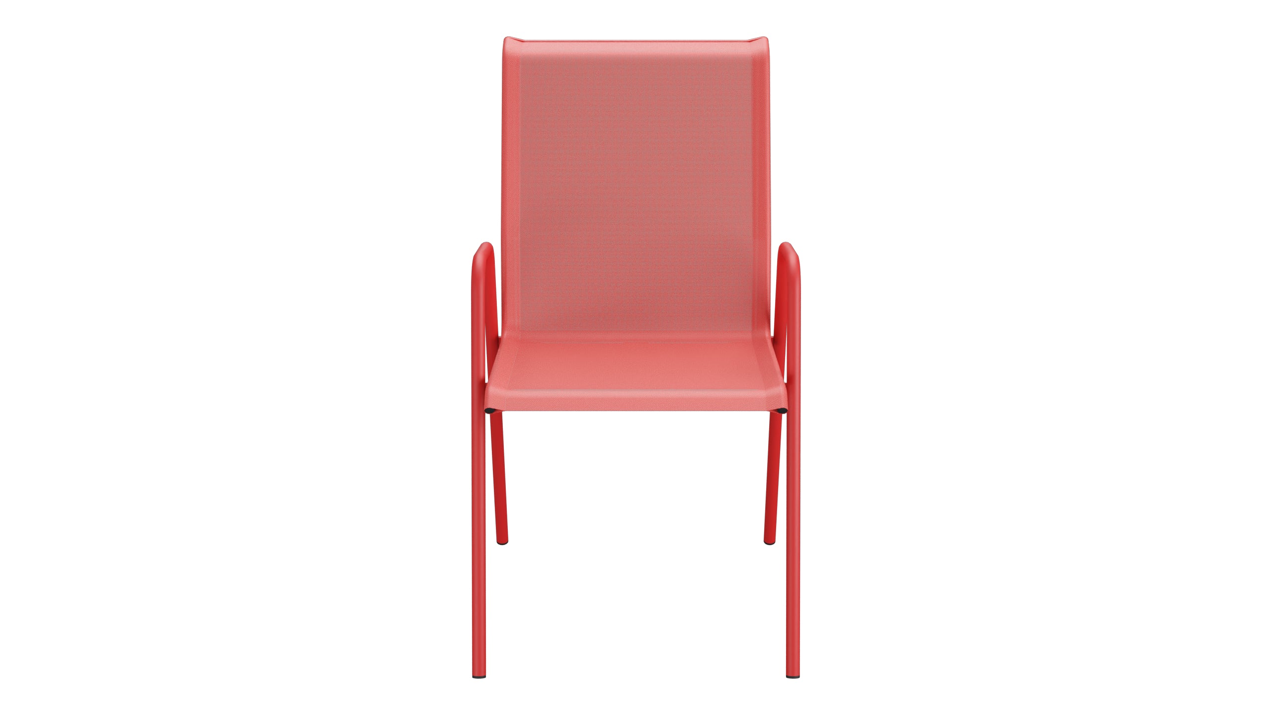Locarno Textil-Gartenstuhl mit Armlehne in Rot präsentiert im Onlineshop von KAQTU Design AG. Gartenstuhl mit Armlehnen ist von Schaffner
