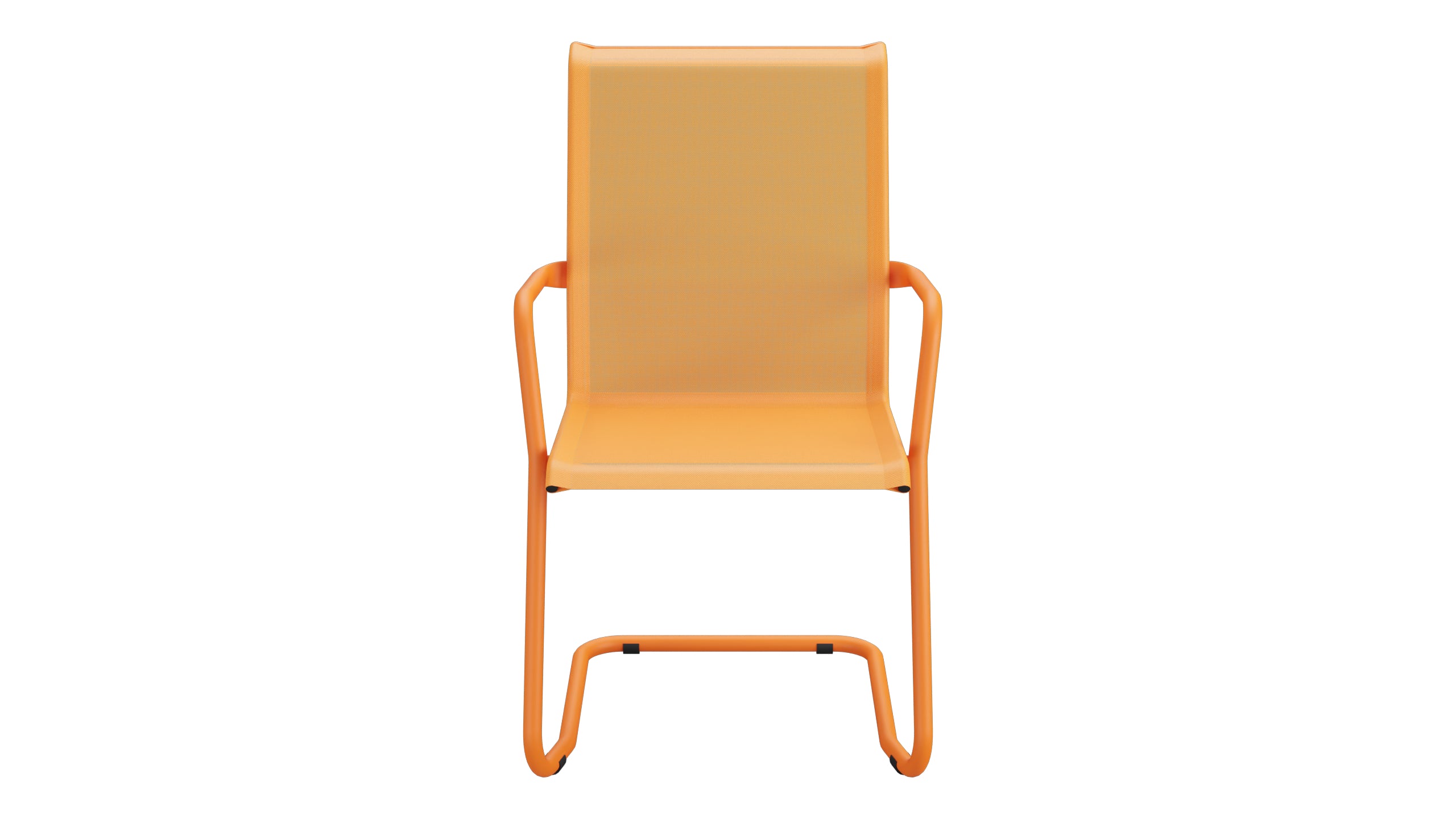 Locarno Textil-Gartenstuhl mit Armlehne Freischwinger in Orange präsentiert im Onlineshop von KAQTU Design AG. Gartenstuhl mit Armlehnen ist von Schaffner