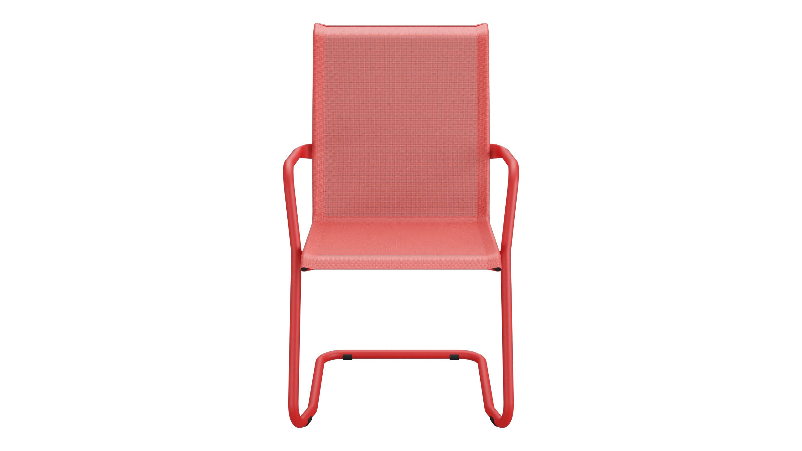 Locarno Textil-Gartenstuhl mit Armlehne Freischwinger in Rot präsentiert im Onlineshop von KAQTU Design AG. Gartenstuhl mit Armlehnen ist von Schaffner