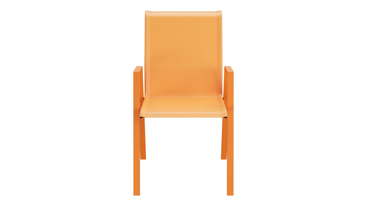 Luzern Textil-Sessel  mit Armlehne Comfort in Orange präsentiert im Onlineshop von KAQTU Design AG. Gartenstuhl ist von Schaffner