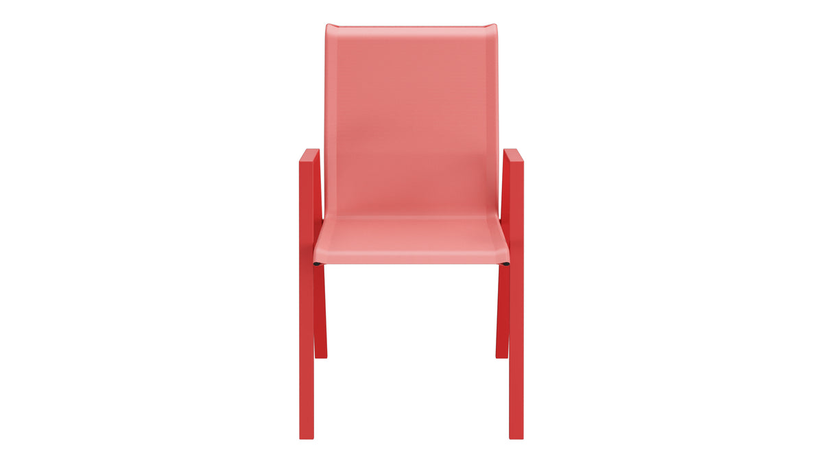 Luzern Textil-Sessel  mit Armlehne Comfort in Rot präsentiert im Onlineshop von KAQTU Design AG. Gartenstuhl ist von Schaffner
