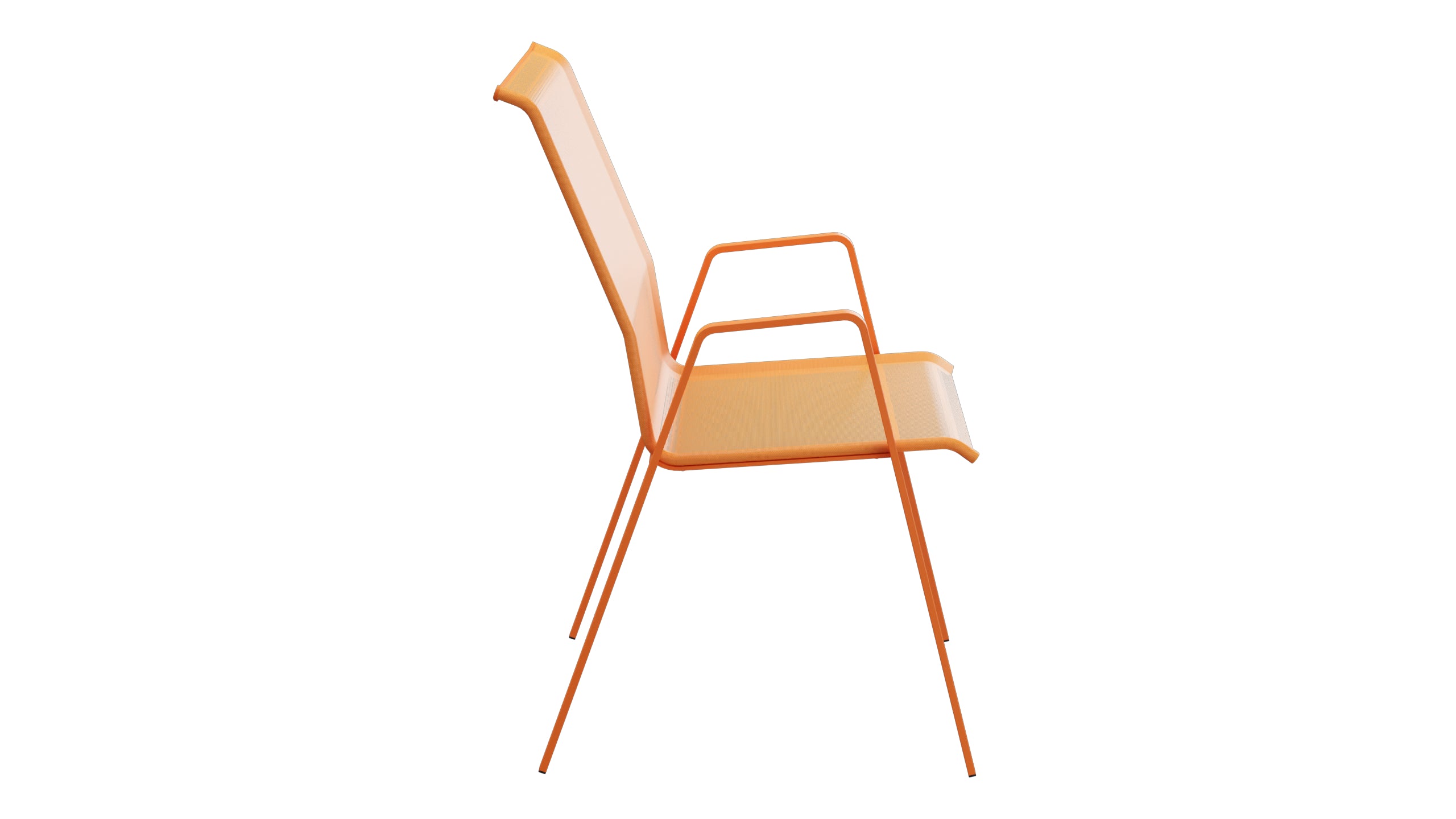 Luzern Textil-Gartenstuhl mit Armlehne in Orange präsentiert im Onlineshop von KAQTU Design AG. Gartenstuhl mit Armlehnen ist von Schaffner
