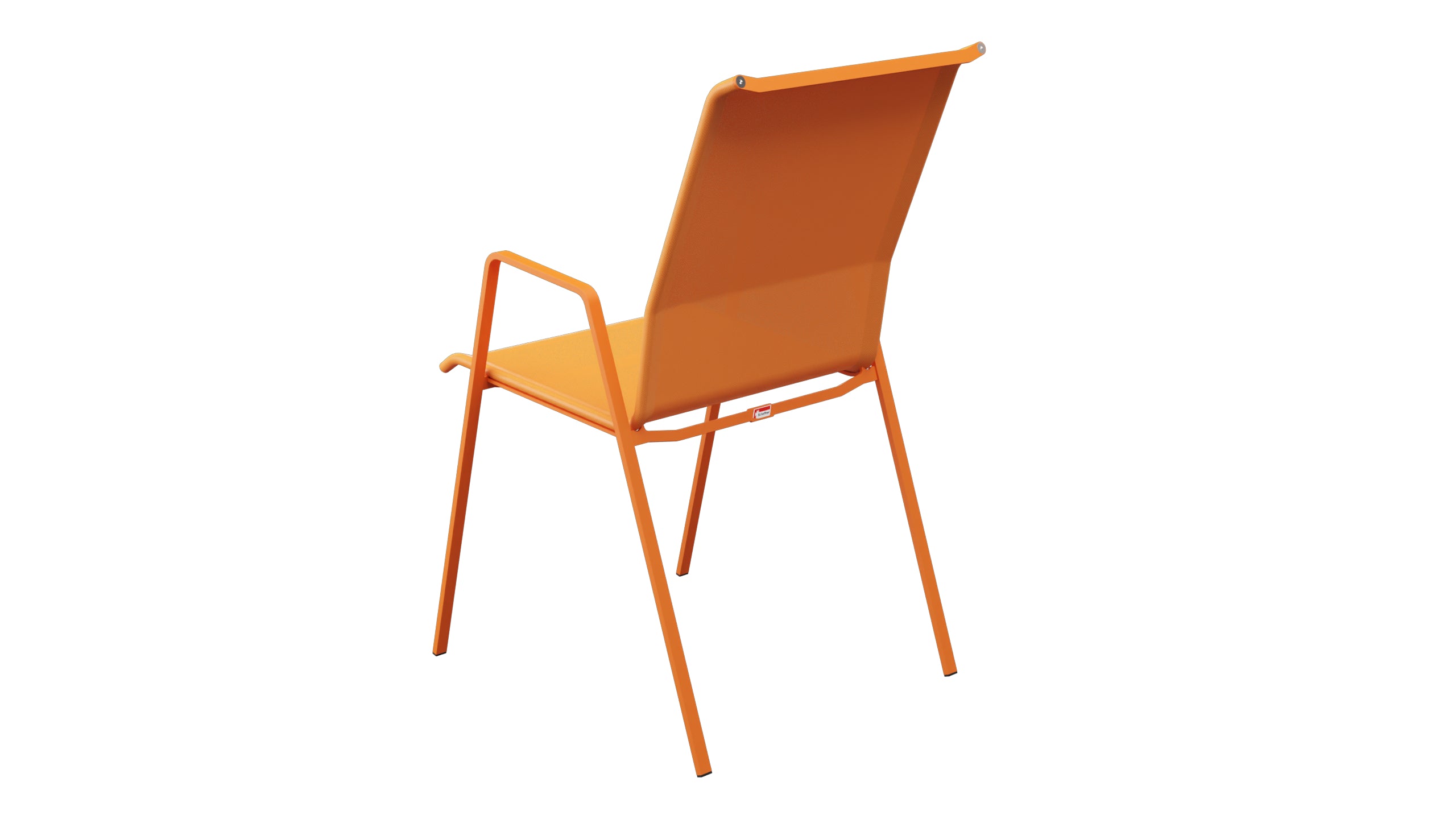 Luzern Textil-Gartenstuhl mit Armlehne in Orange präsentiert im Onlineshop von KAQTU Design AG. Gartenstuhl mit Armlehnen ist von Schaffner