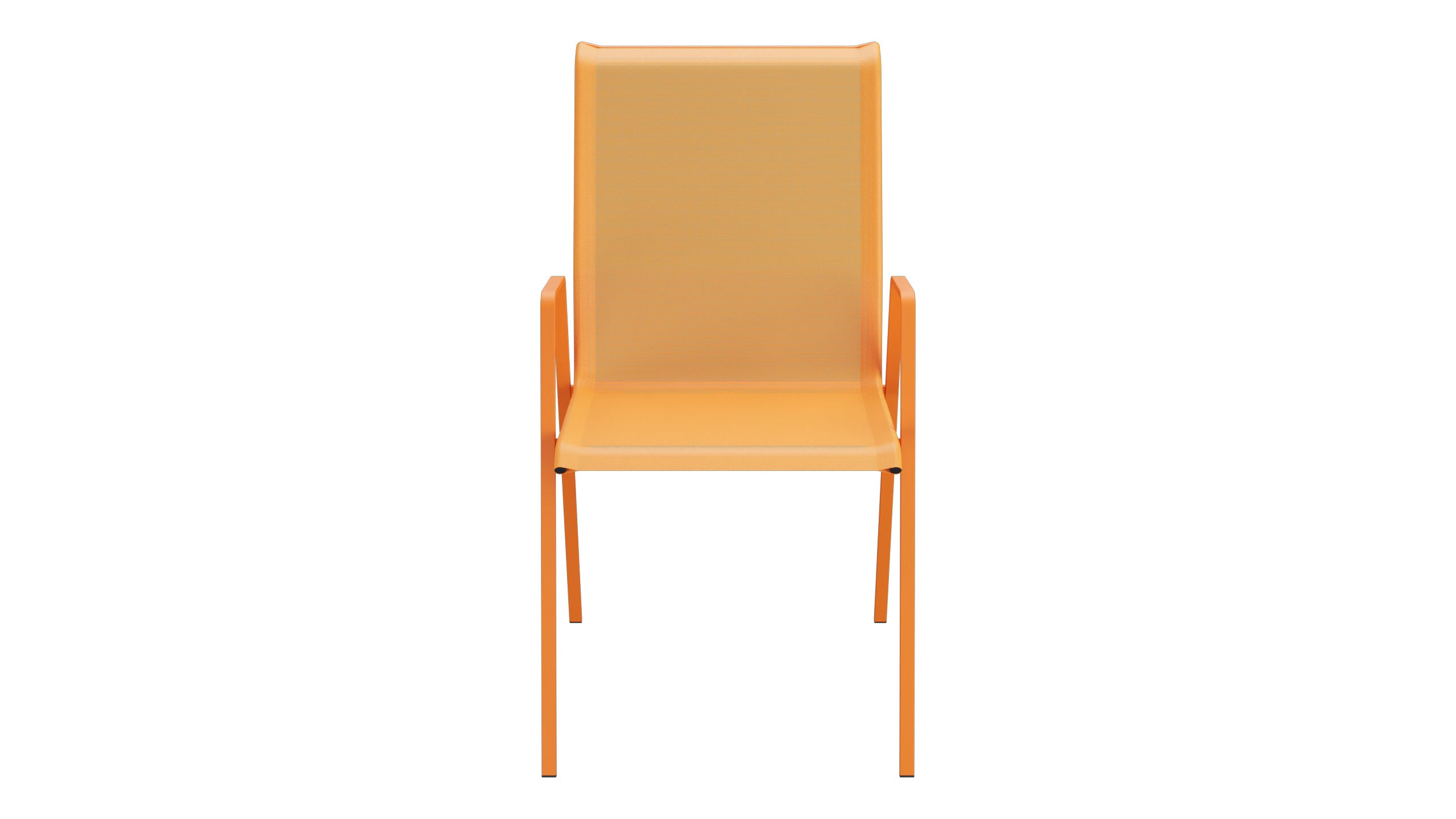 Luzern Textil-Gartenstuhl mit Armlehne in Orange präsentiert im Onlineshop von KAQTU Design AG. Gartenstuhl mit Armlehnen ist von Schaffner
