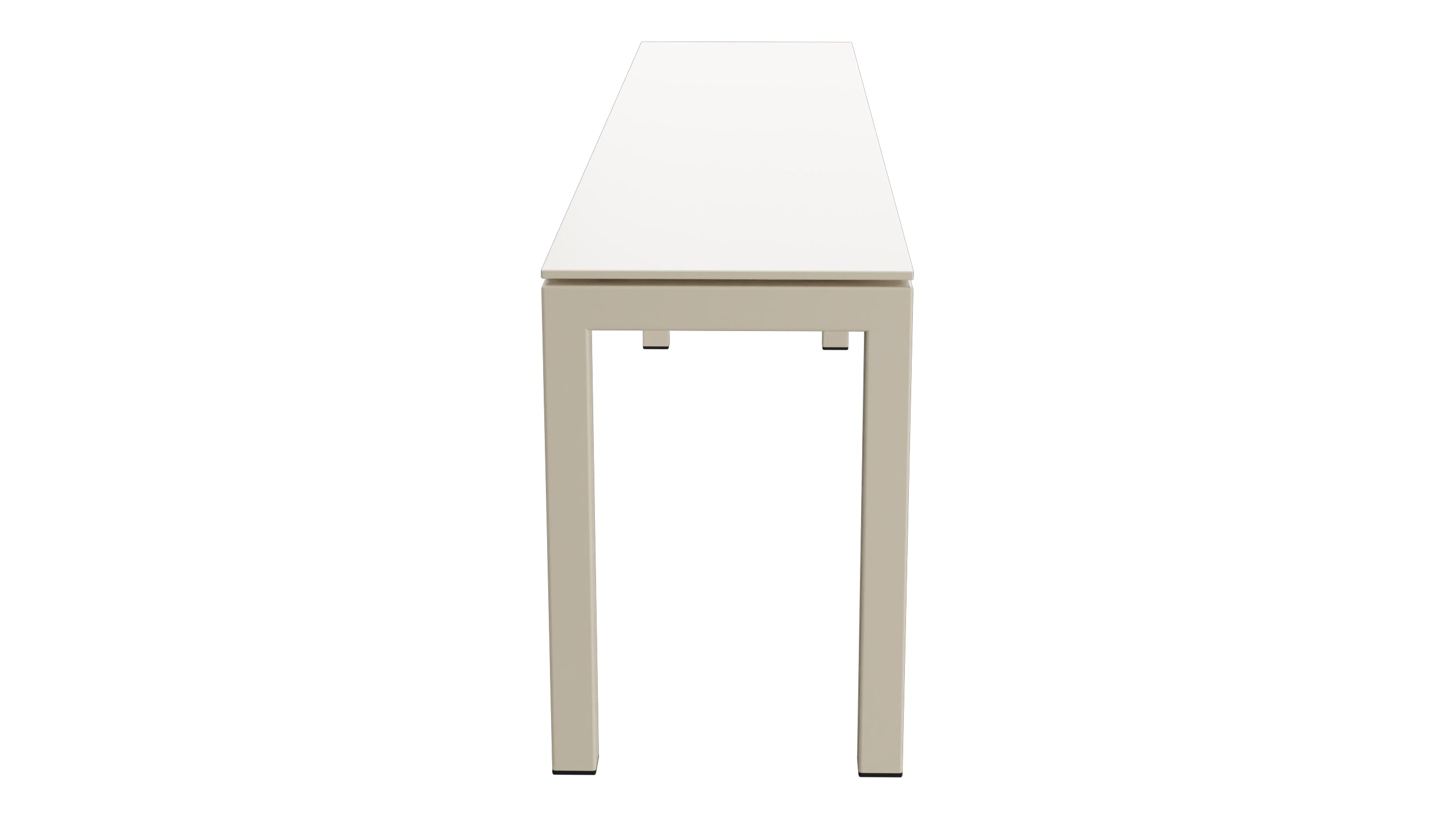Luzern Glasfaser-Gartenbank Decor 160x32 in Pastellsand präsentiert im Onlineshop von KAQTU Design AG. Gartenbank ist von Schaffner