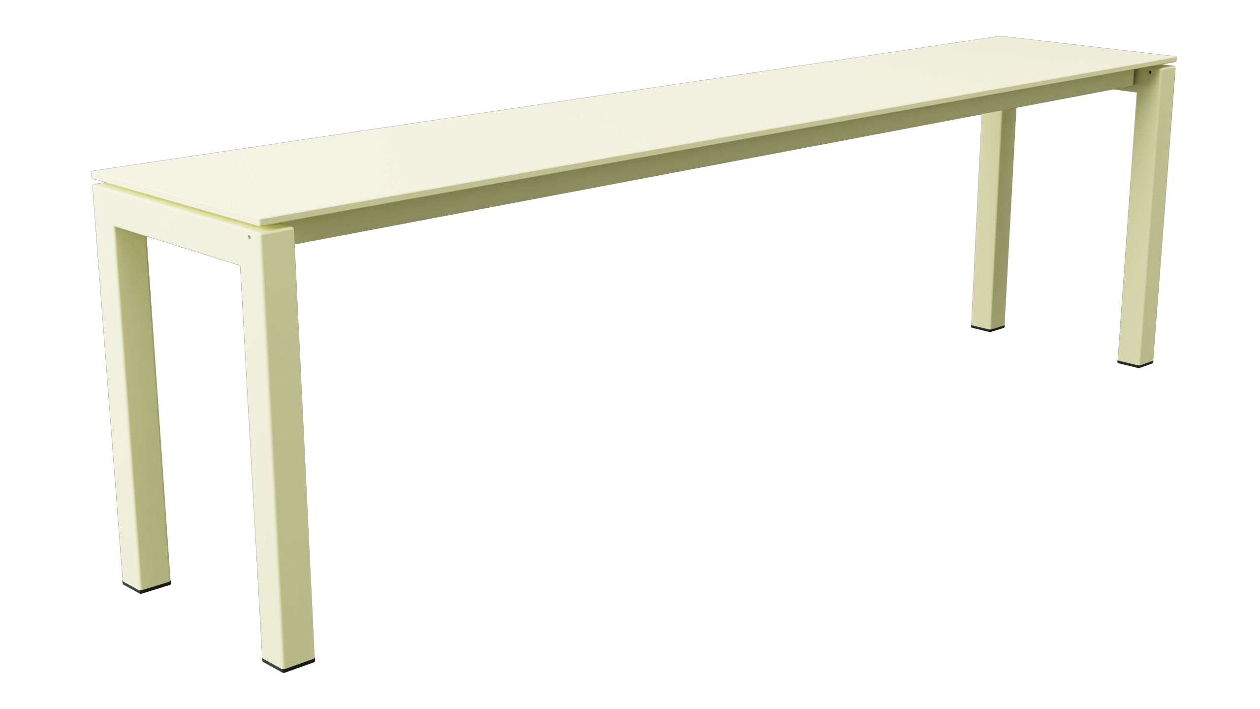 Luzern Glasfaser-Gartenbank Decor 160x32 in Buchsbaumgelb präsentiert im Onlineshop von KAQTU Design AG. Gartenbank ist von Schaffner