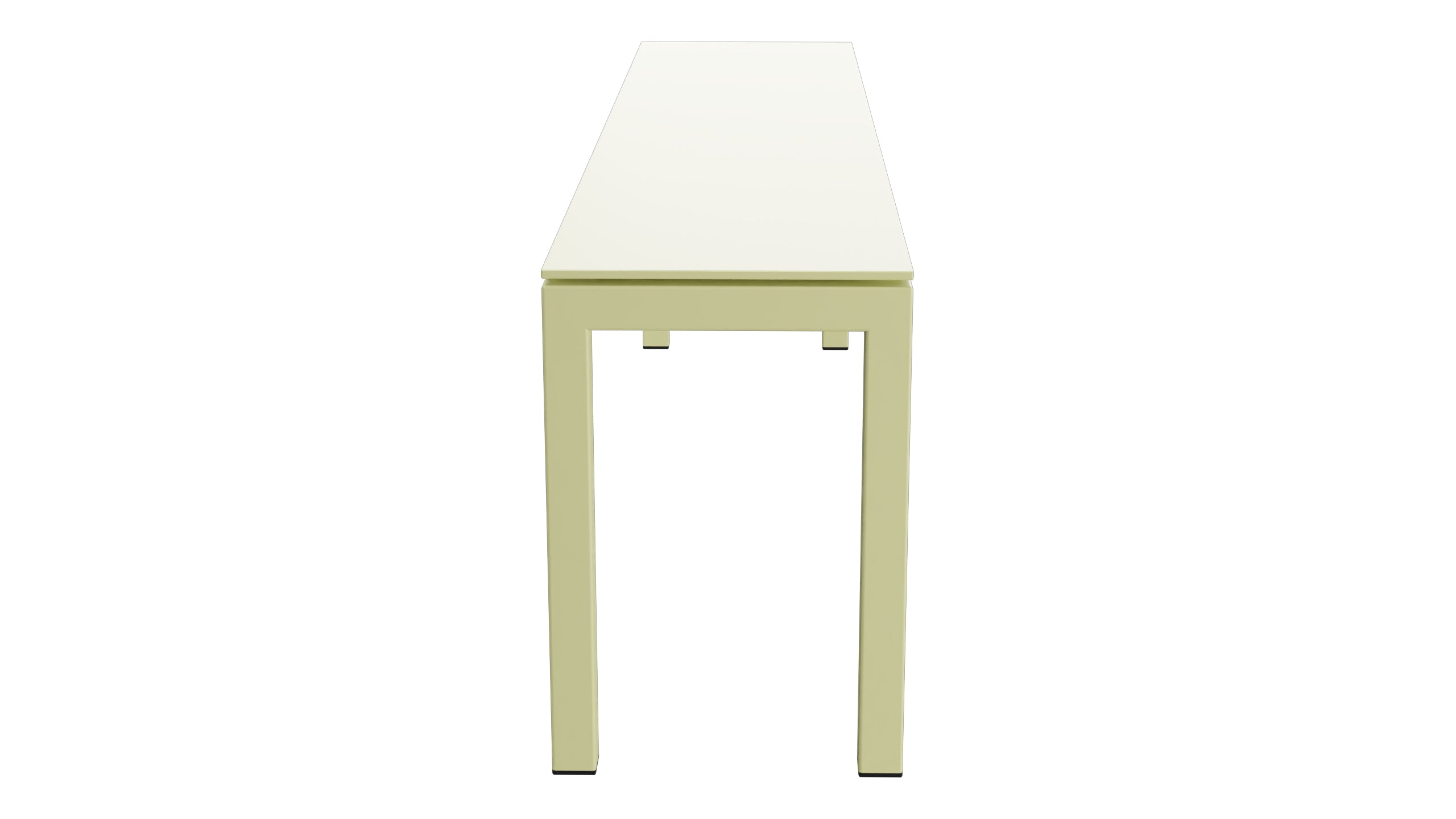Luzern Glasfaser-Gartenbank Decor 160x32 in Buchsbaumgelb präsentiert im Onlineshop von KAQTU Design AG. Gartenbank ist von Schaffner
