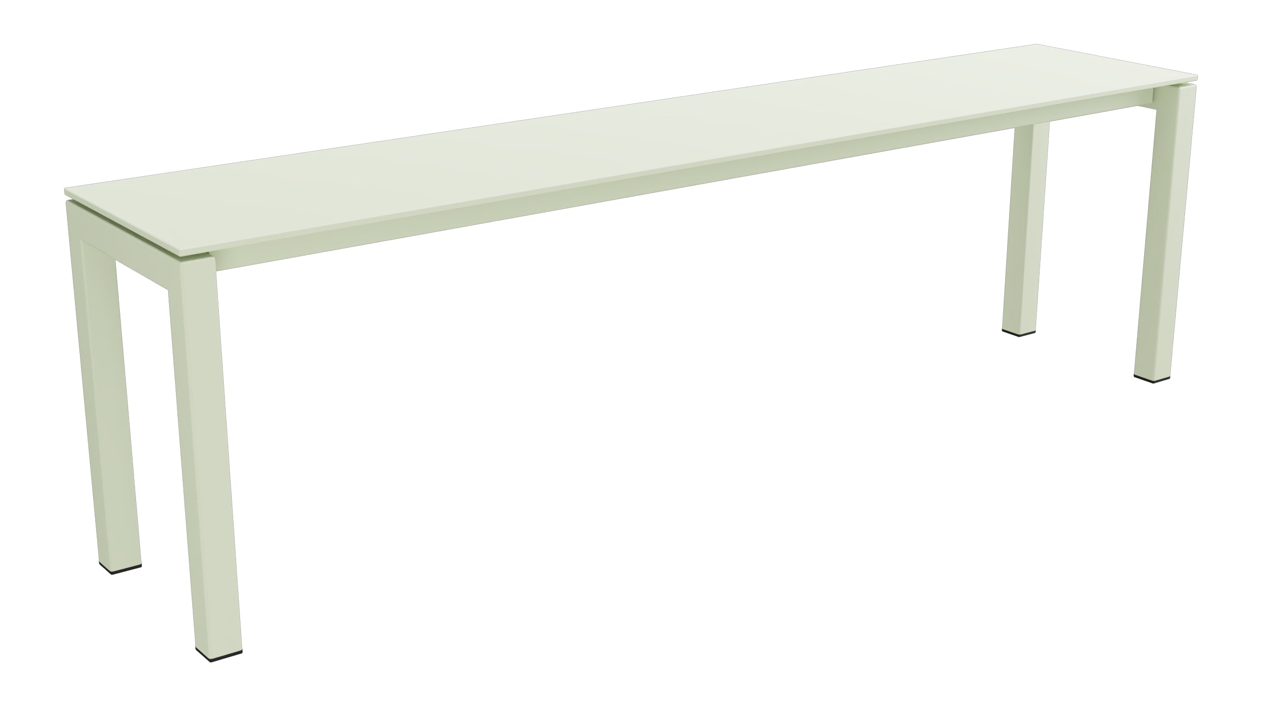 Luzern Glasfaser-Gartenbank Decor 160x32 in Pastellgrün präsentiert im Onlineshop von KAQTU Design AG. Gartenbank ist von Schaffner