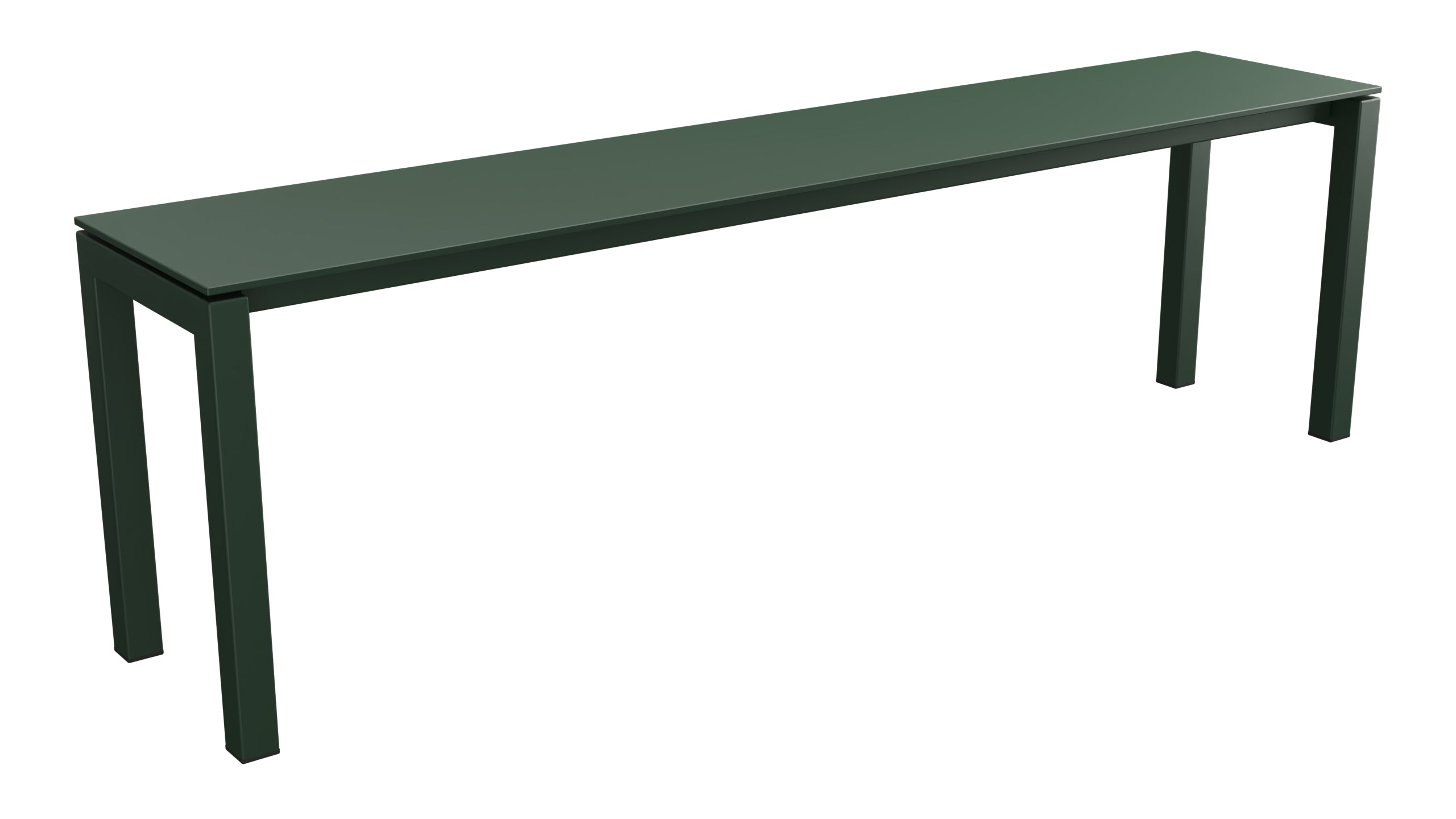 Luzern Glasfaser-Gartenbank Decor 160x32 in Tannengrün präsentiert im Onlineshop von KAQTU Design AG. Gartenbank ist von Schaffner