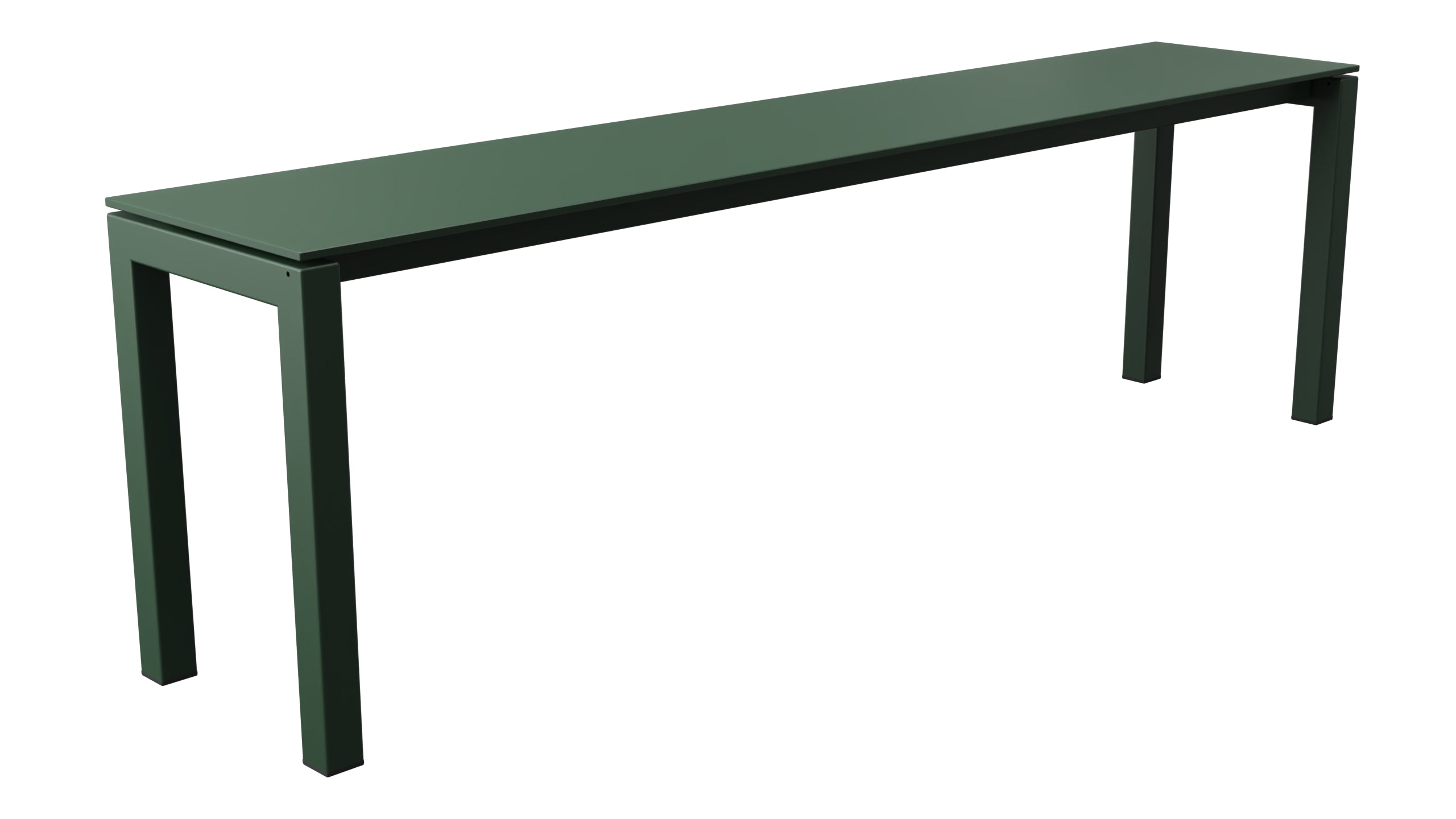 Luzern Glasfaser-Gartenbank Decor 160x32 in Tannengrün präsentiert im Onlineshop von KAQTU Design AG. Gartenbank ist von Schaffner