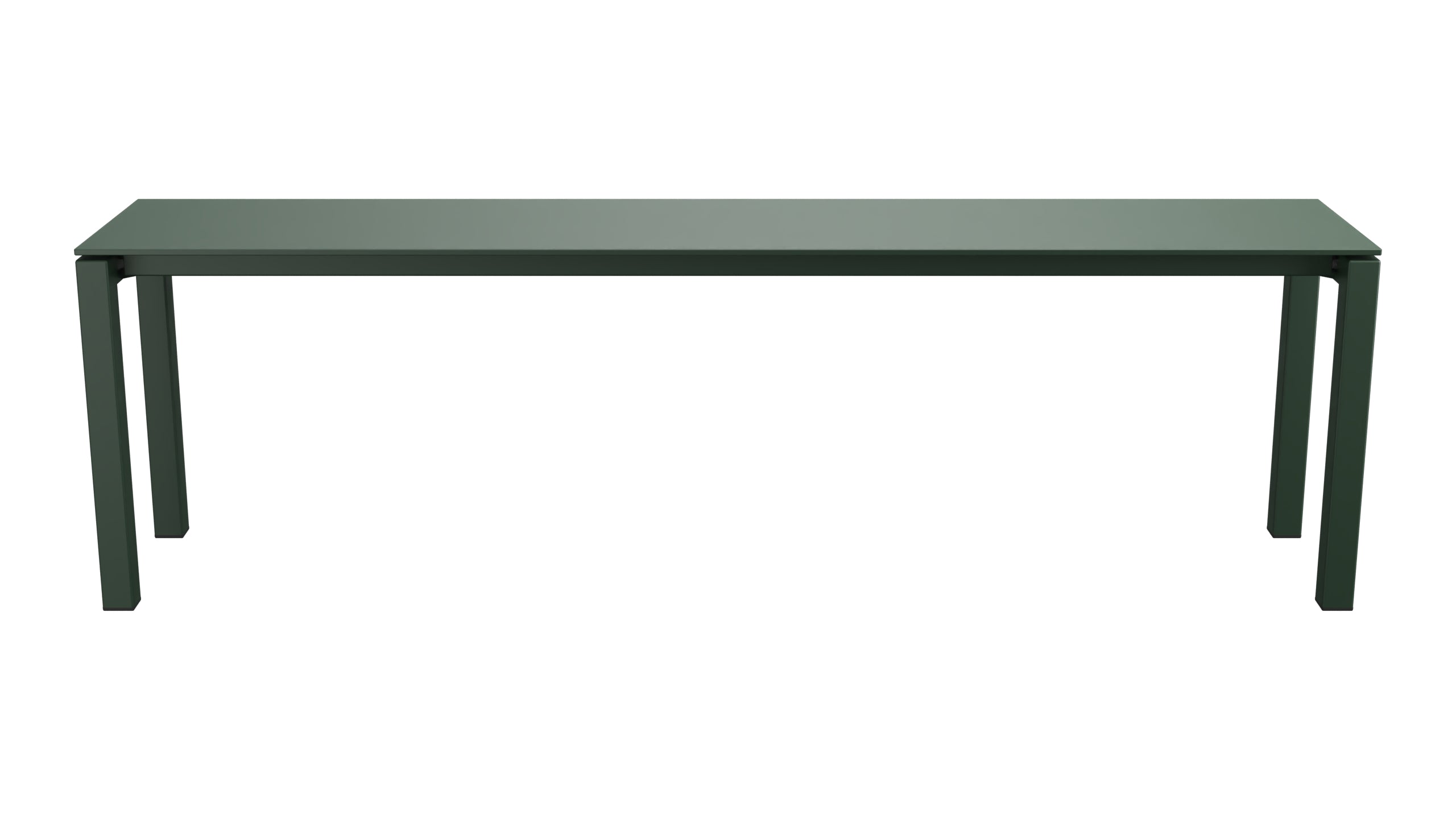 Luzern Glasfaser-Gartenbank Decor 160x32 in Tannengrün präsentiert im Onlineshop von KAQTU Design AG. Gartenbank ist von Schaffner