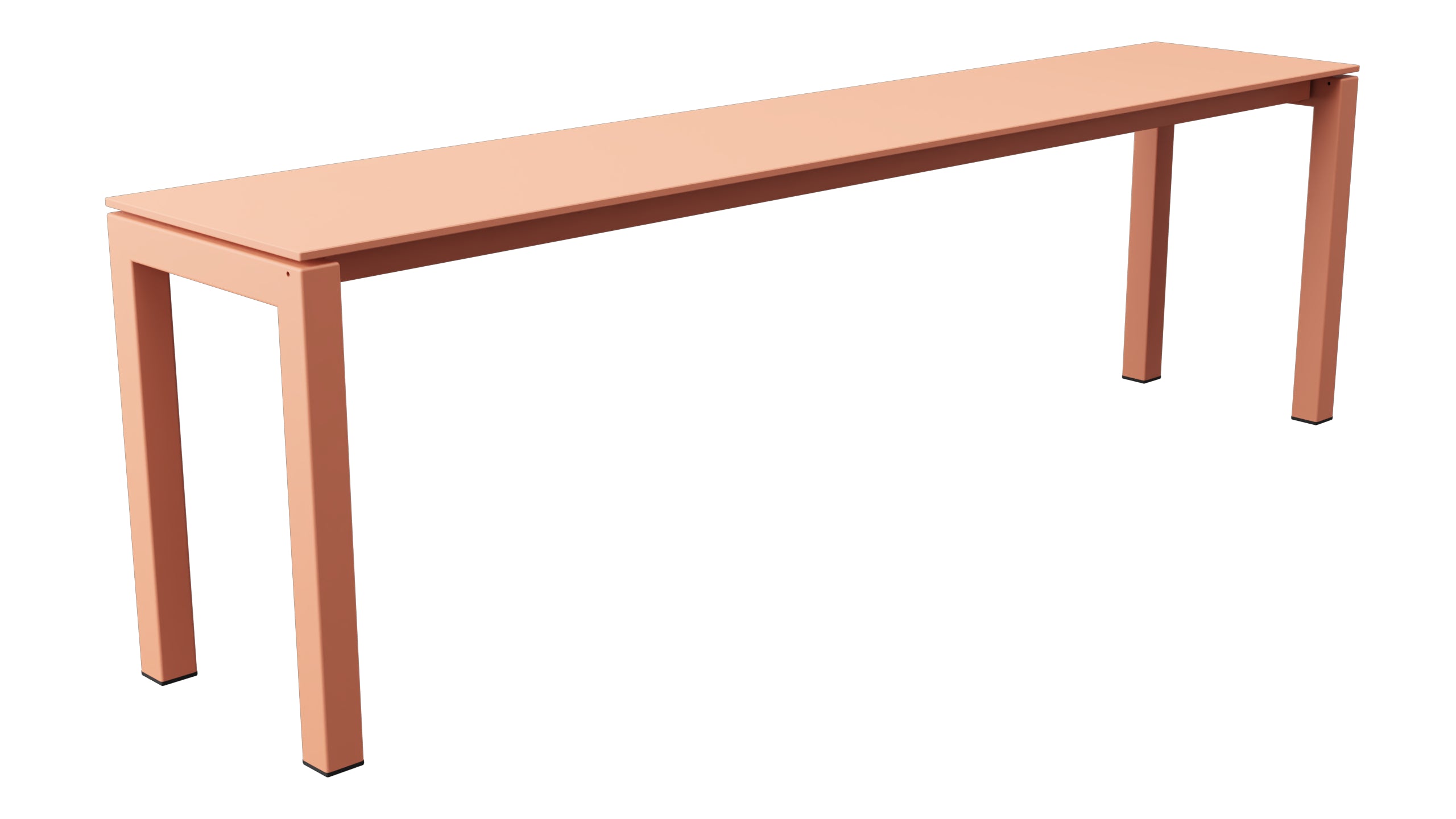 Luzern Glasfaser-Gartenbank Decor 160x32 in Pastellterracotta präsentiert im Onlineshop von KAQTU Design AG. Gartenbank ist von Schaffner