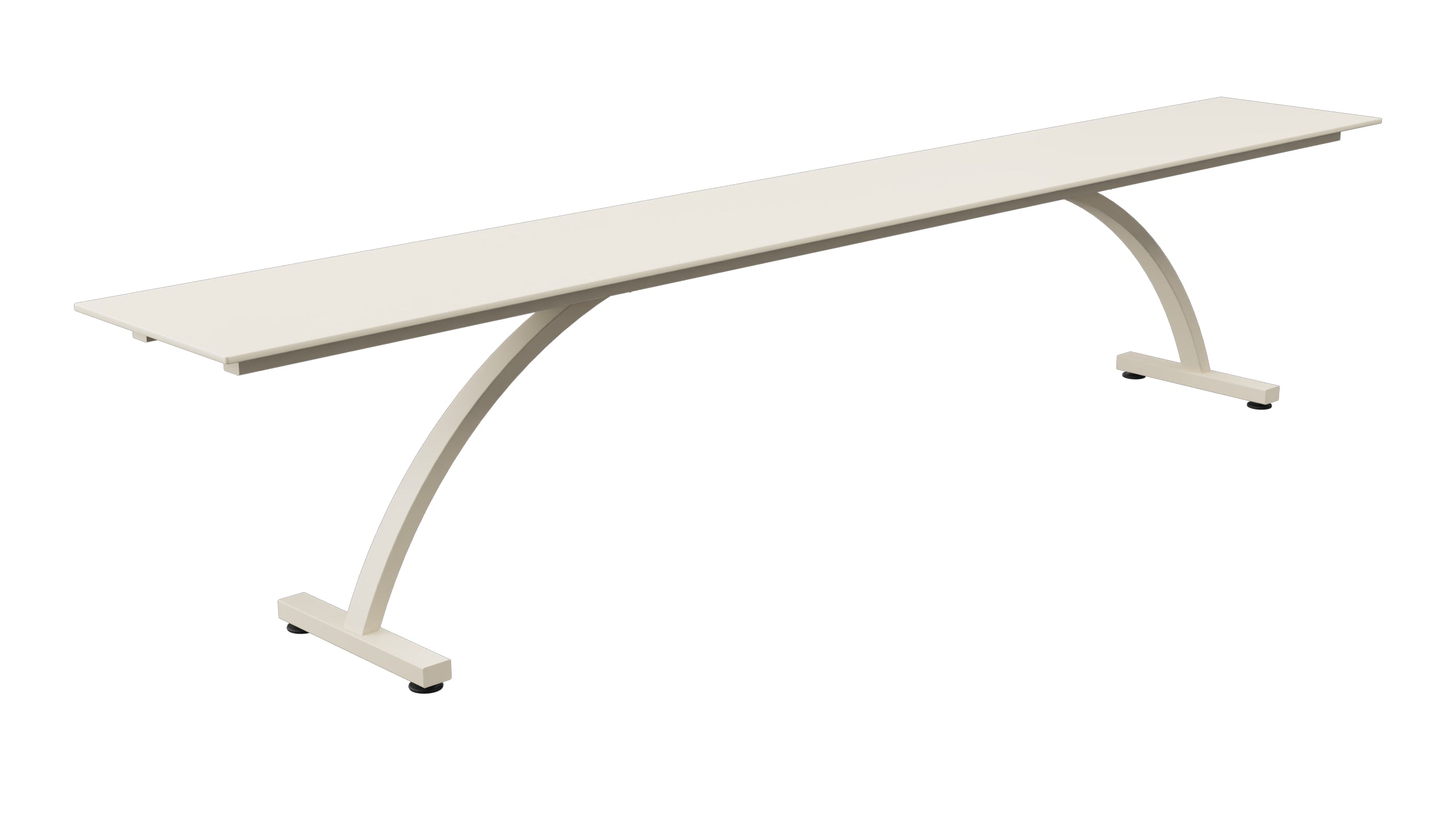 Bernardino Gartenbank aus Glasfasern 220x32 in Pastellsand präsentiert im Onlineshop von KAQTU Design AG. Gartenbank ist von Schaffner