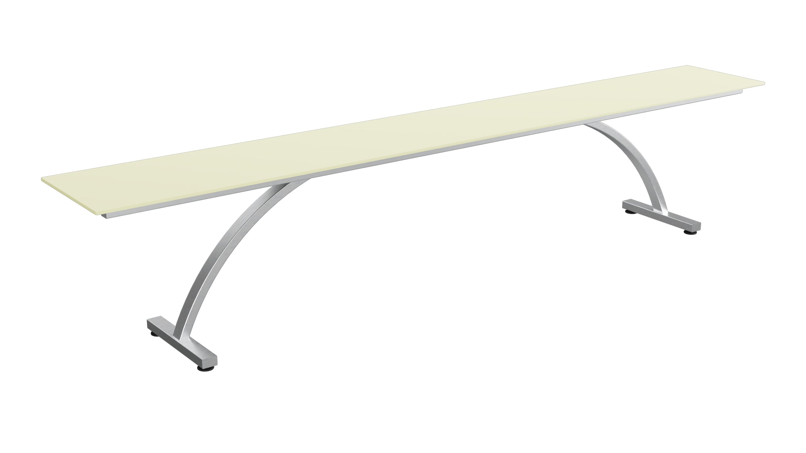 Bernardino Gartenbank aus Glasfasern 220x32 in Buchsbaumgelb präsentiert im Onlineshop von KAQTU Design AG. Gartenbank ist von Schaffner