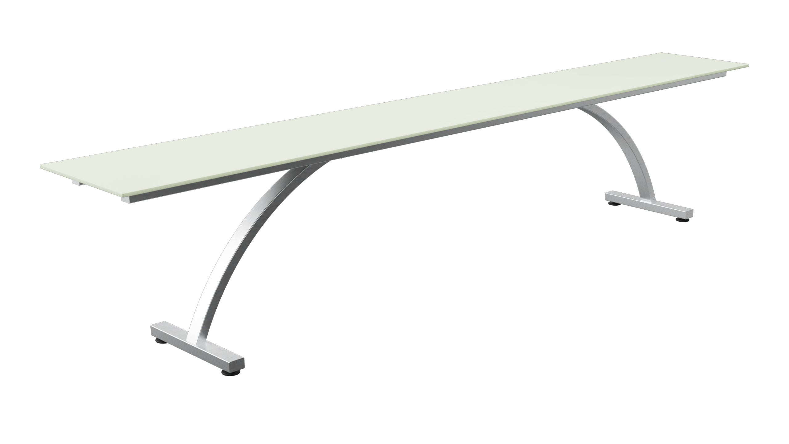 Bernardino Gartenbank aus Glasfasern 220x32 in Pastellgrün präsentiert im Onlineshop von KAQTU Design AG. Gartenbank ist von Schaffner