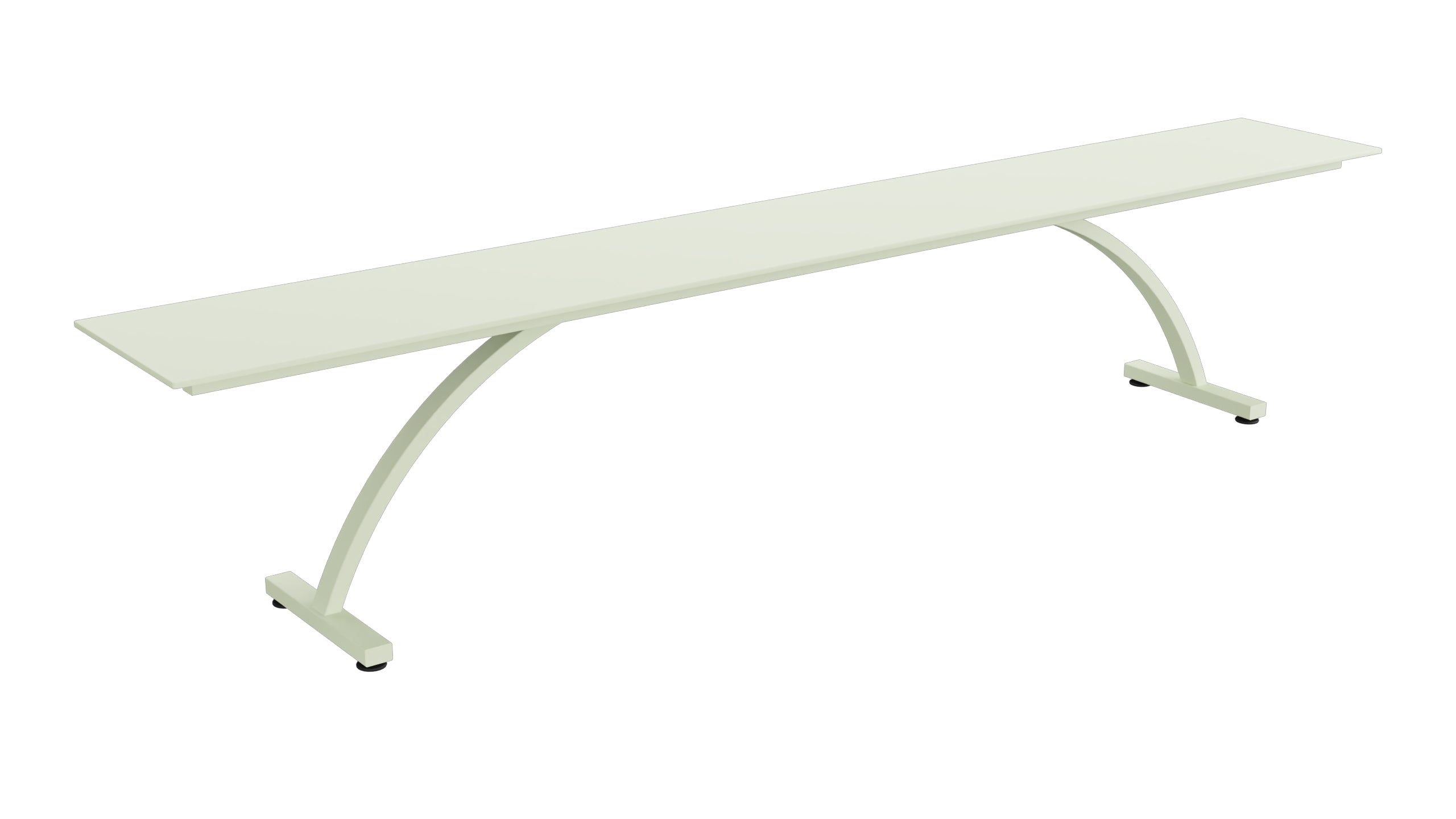Bernardino Gartenbank aus Glasfasern 220x32 in Pastellgrün präsentiert im Onlineshop von KAQTU Design AG. Gartenbank ist von Schaffner