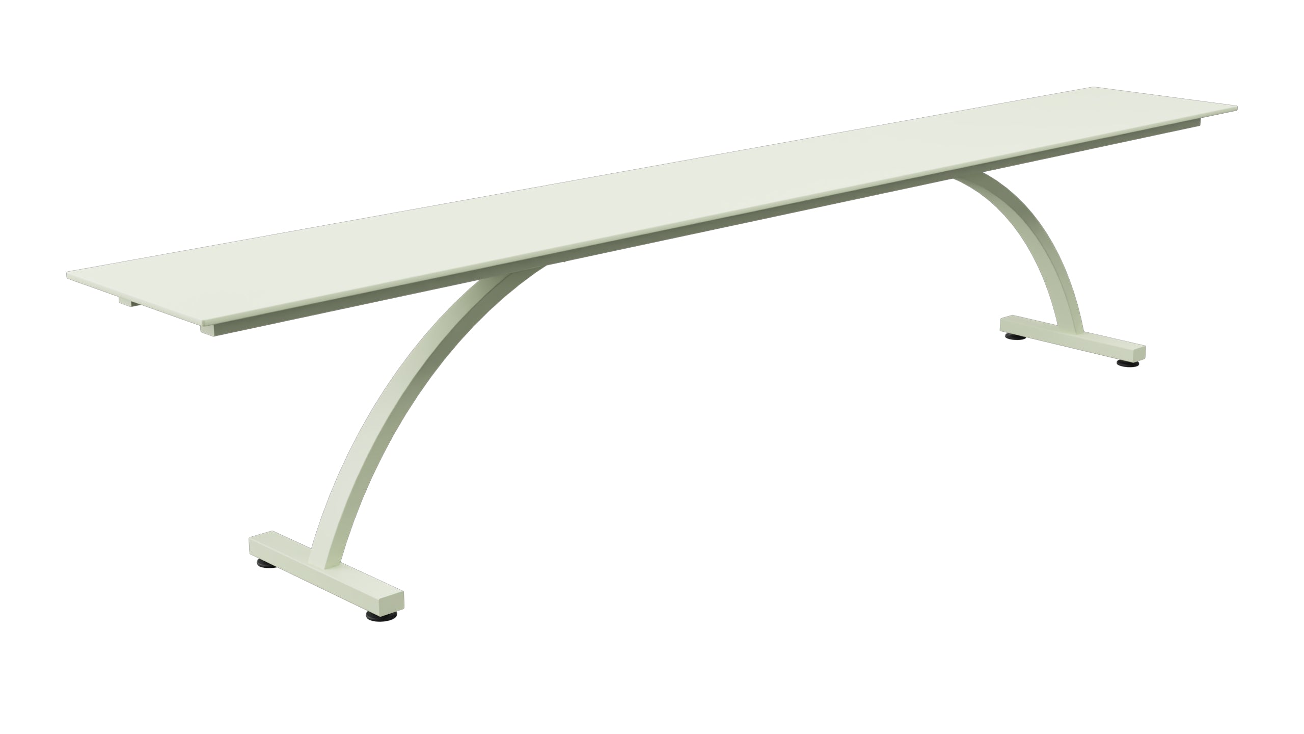 Bernardino Gartenbank aus Glasfasern 220x32 in Pastellgrün präsentiert im Onlineshop von KAQTU Design AG. Gartenbank ist von Schaffner