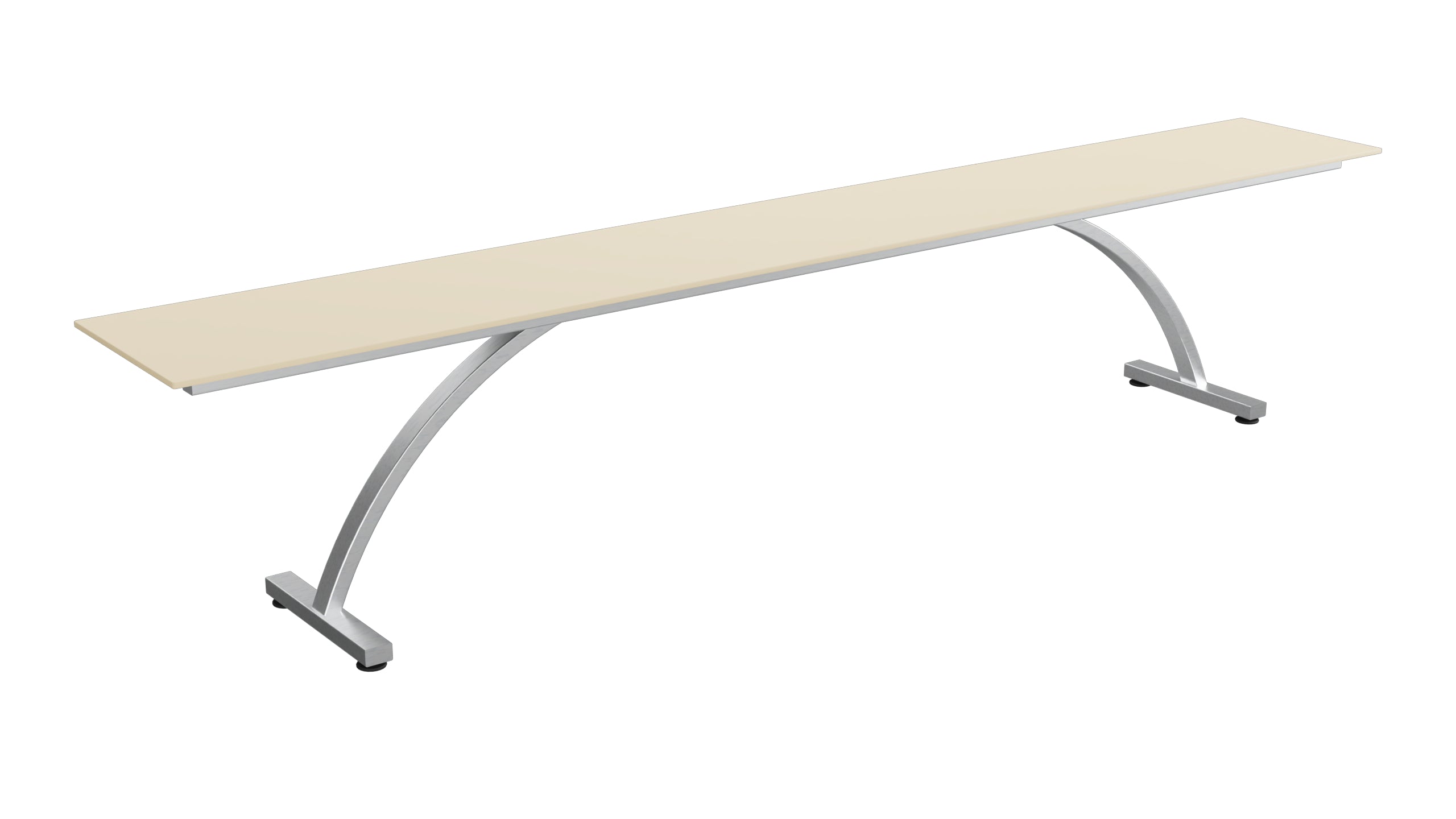 Bernardino Gartenbank aus Glasfasern 220x32 in Pastellbraun präsentiert im Onlineshop von KAQTU Design AG. Gartenbank ist von Schaffner