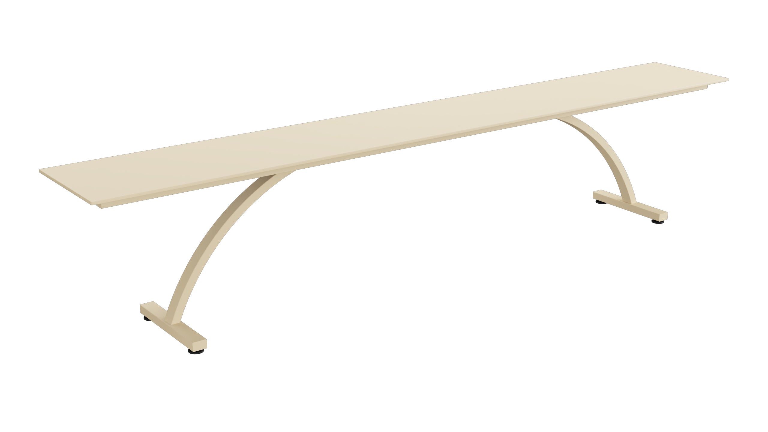 Bernardino Gartenbank aus Glasfasern 220x32 in Pastellbraun präsentiert im Onlineshop von KAQTU Design AG. Gartenbank ist von Schaffner