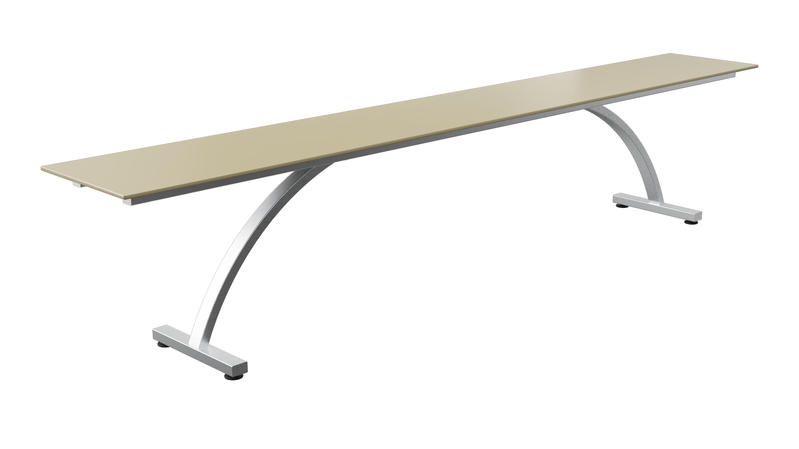 Bernardino Gartenbank aus Glasfasern 220x32 in Champagner präsentiert im Onlineshop von KAQTU Design AG. Gartenbank ist von Schaffner