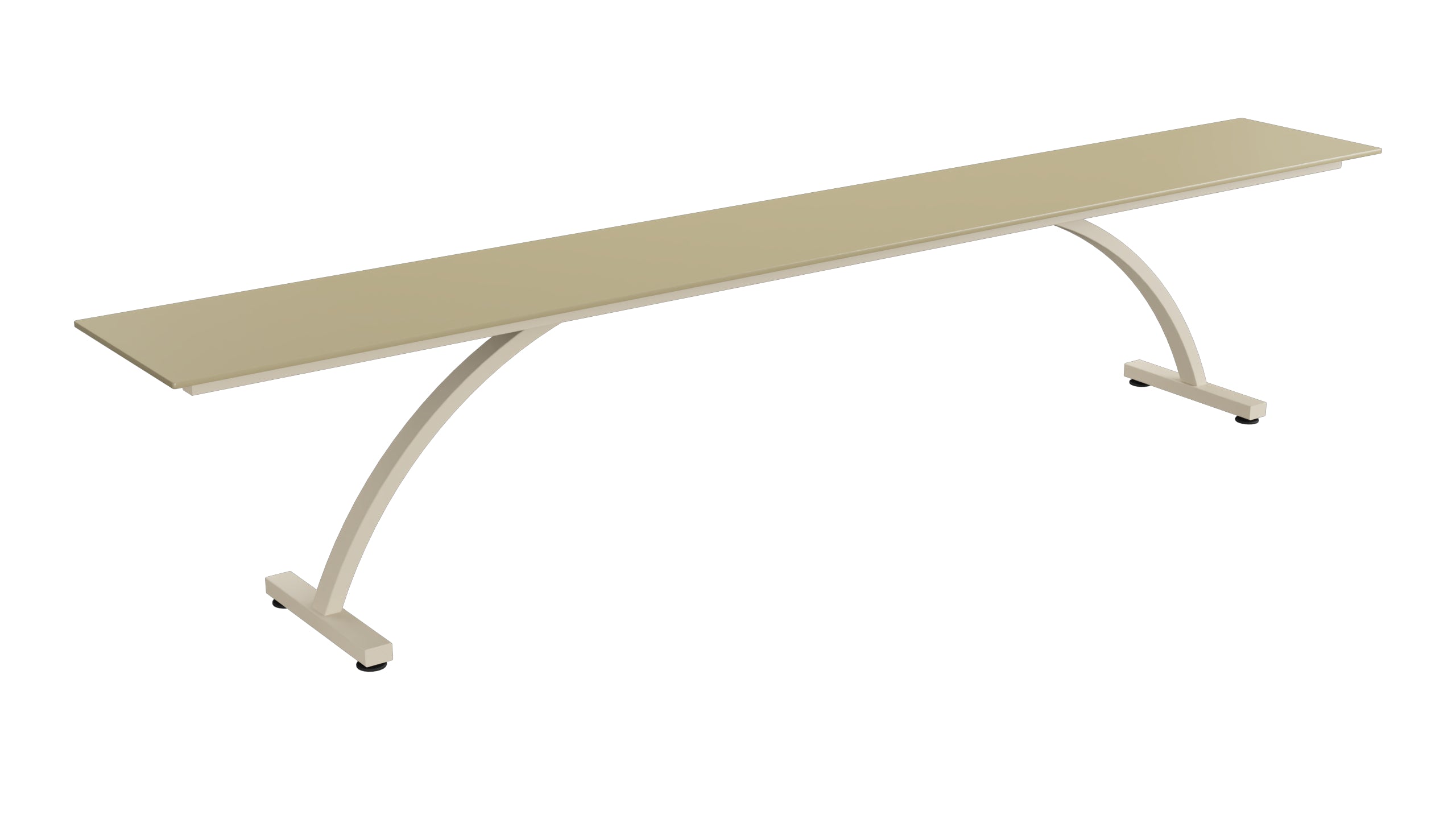 Bernardino Gartenbank aus Glasfasern 220x32 in Champagner präsentiert im Onlineshop von KAQTU Design AG. Gartenbank ist von Schaffner