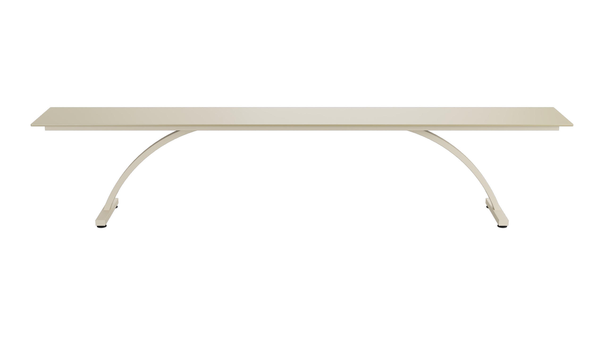 Bernardino Gartenbank aus Glasfasern 220x32 in Champagner präsentiert im Onlineshop von KAQTU Design AG. Gartenbank ist von Schaffner