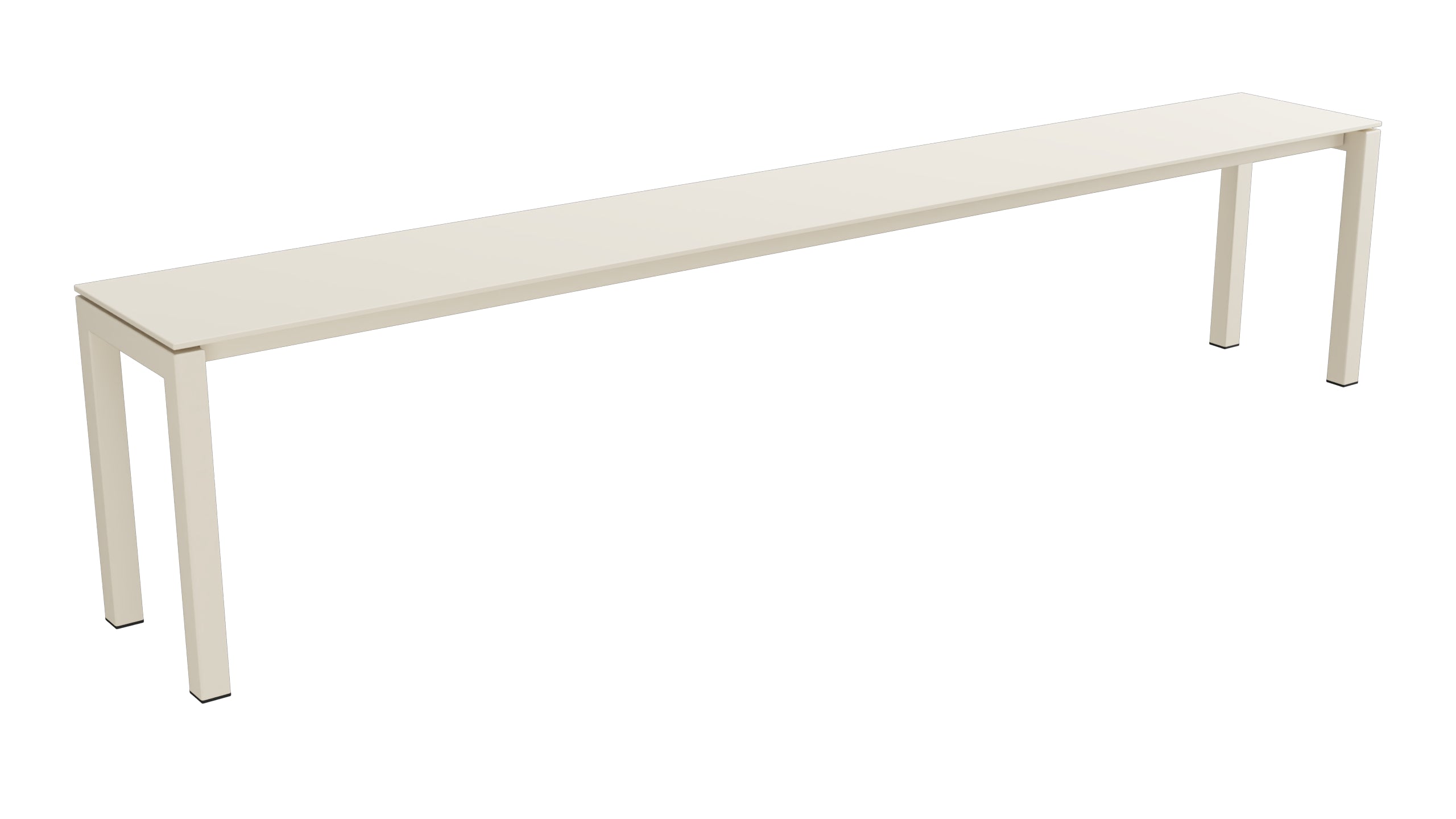 Luzern Glasfaser-Gartenbank 206x32  in Pastellsand präsentiert im Onlineshop von KAQTU Design AG. Gartenbank ist von Schaffner