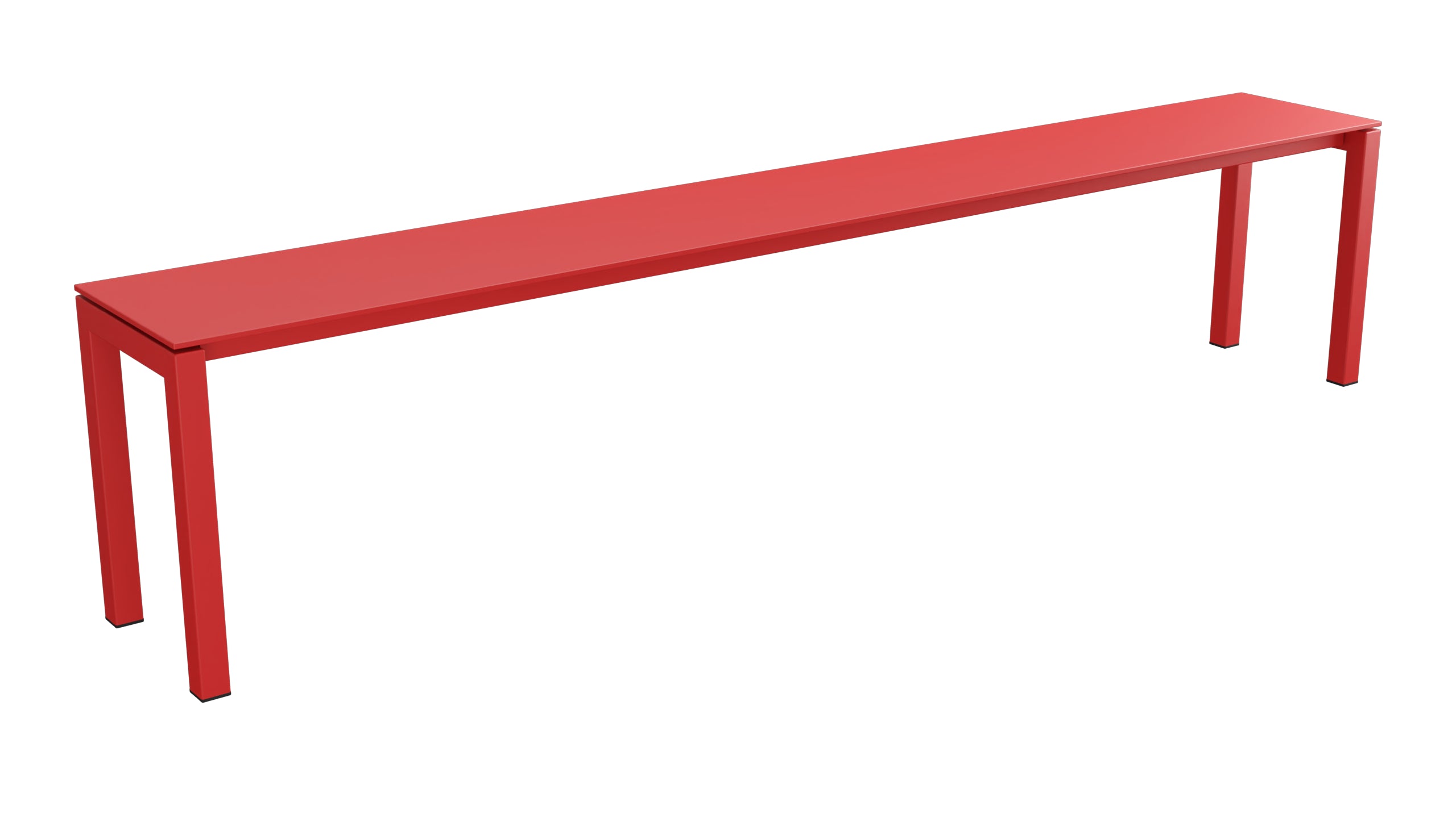 Luzern Glasfaser-Gartenbank 206x32  in Rot präsentiert im Onlineshop von KAQTU Design AG. Gartenbank ist von Schaffner