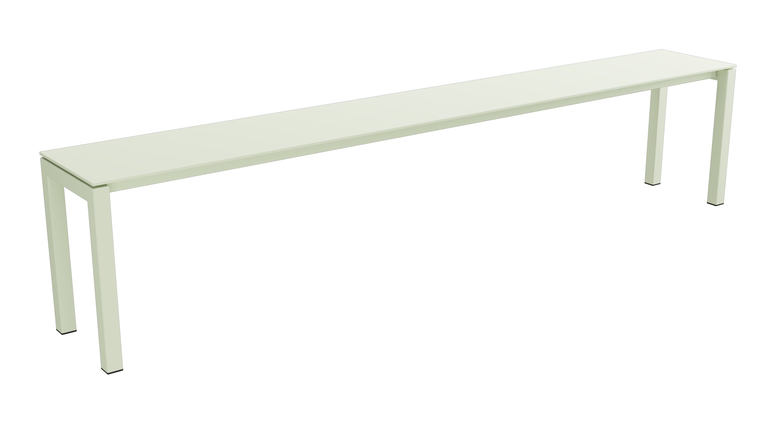 Luzern Glasfaser-Gartenbank 206x32  in Pastellgrün präsentiert im Onlineshop von KAQTU Design AG. Gartenbank ist von Schaffner