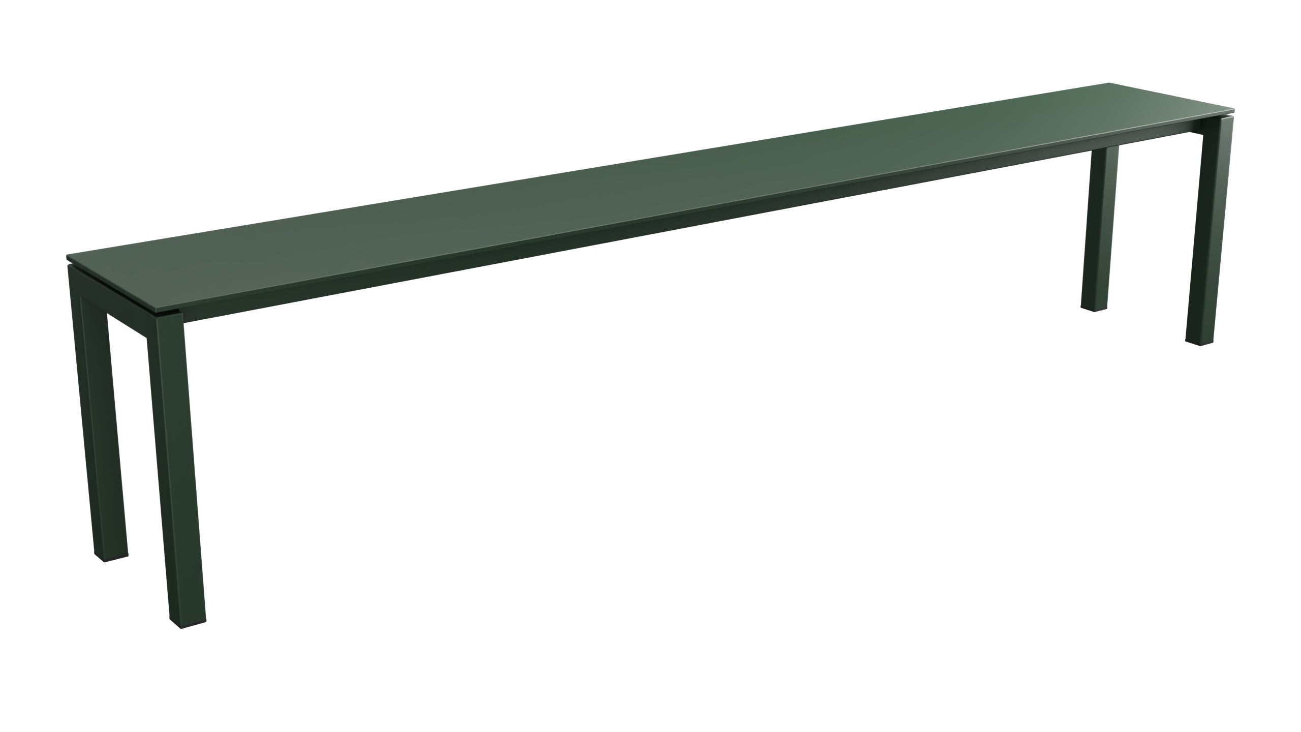 Luzern Glasfaser-Gartenbank 206x32  in Tannengrün präsentiert im Onlineshop von KAQTU Design AG. Gartenbank ist von Schaffner