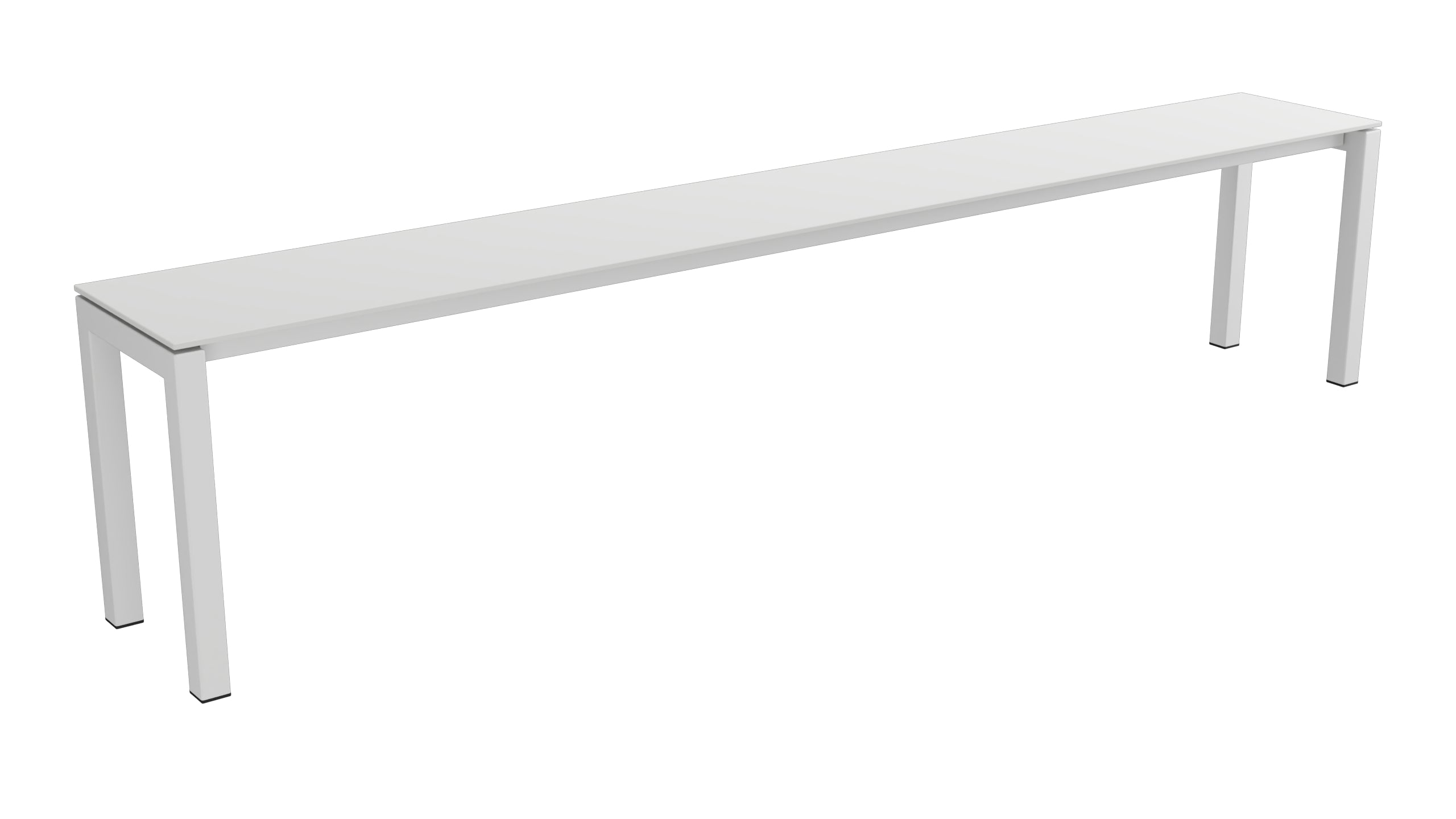 Luzern Glasfaser-Gartenbank 206x32  in Alusilber präsentiert im Onlineshop von KAQTU Design AG. Gartenbank ist von Schaffner