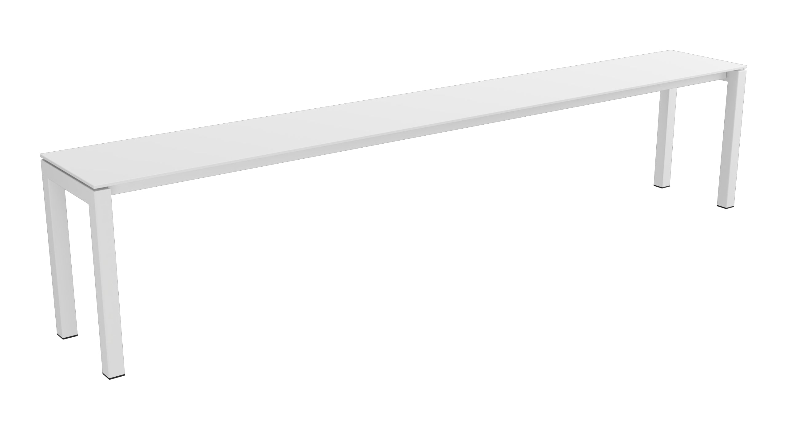 Luzern Glasfaser-Gartenbank 206x32  in Weiss präsentiert im Onlineshop von KAQTU Design AG. Gartenbank ist von Schaffner