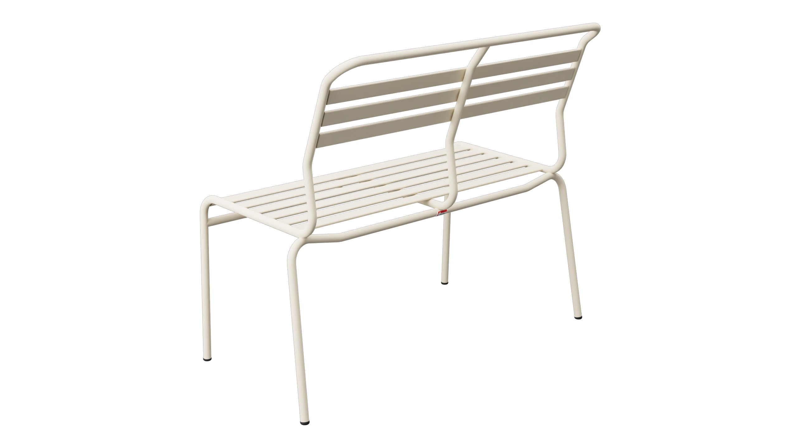 Säntis Lättli-2er Gartenbank ohne Armlehne in Pastellsand präsentiert im Onlineshop von KAQTU Design AG. Gartenbank ist von Schaffner